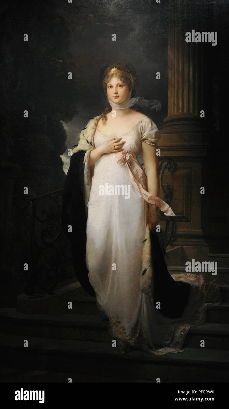 La regina Luisa di Prussia (1776-1810). Ritratto di Gustav Richter (1823-1884), 1879. Wallraf-Richartz Museum. Colonia. Germania. Foto Stock