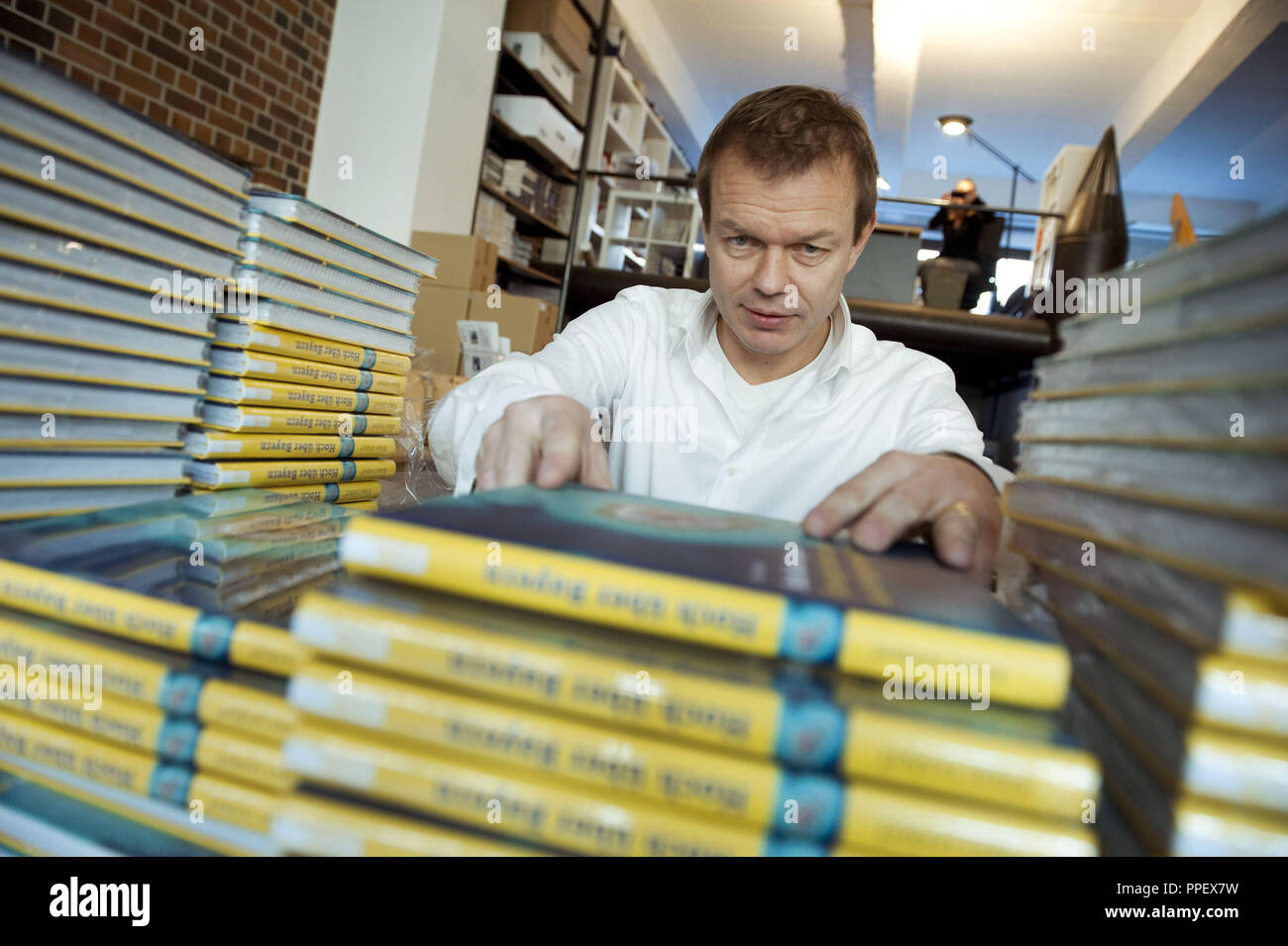 L'editore Michael Volk da Volk-Verlag. Foto Stock