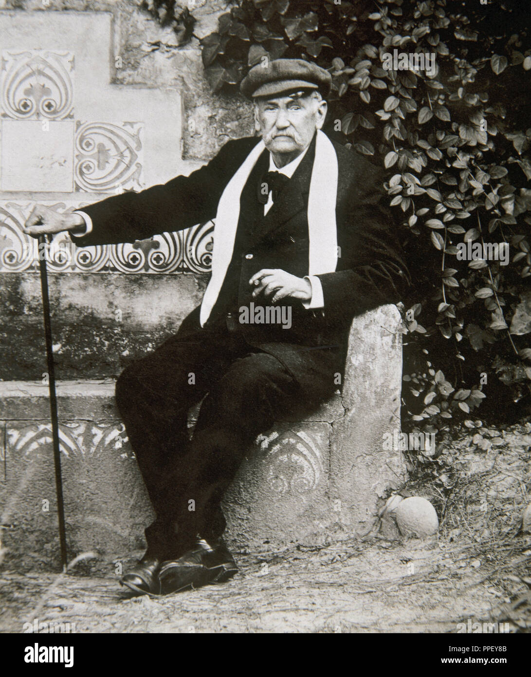 PEREZ GALDOS Benito (1843-1920) lo scrittore spagnolo. Riproduzione fotografica. Foto Stock