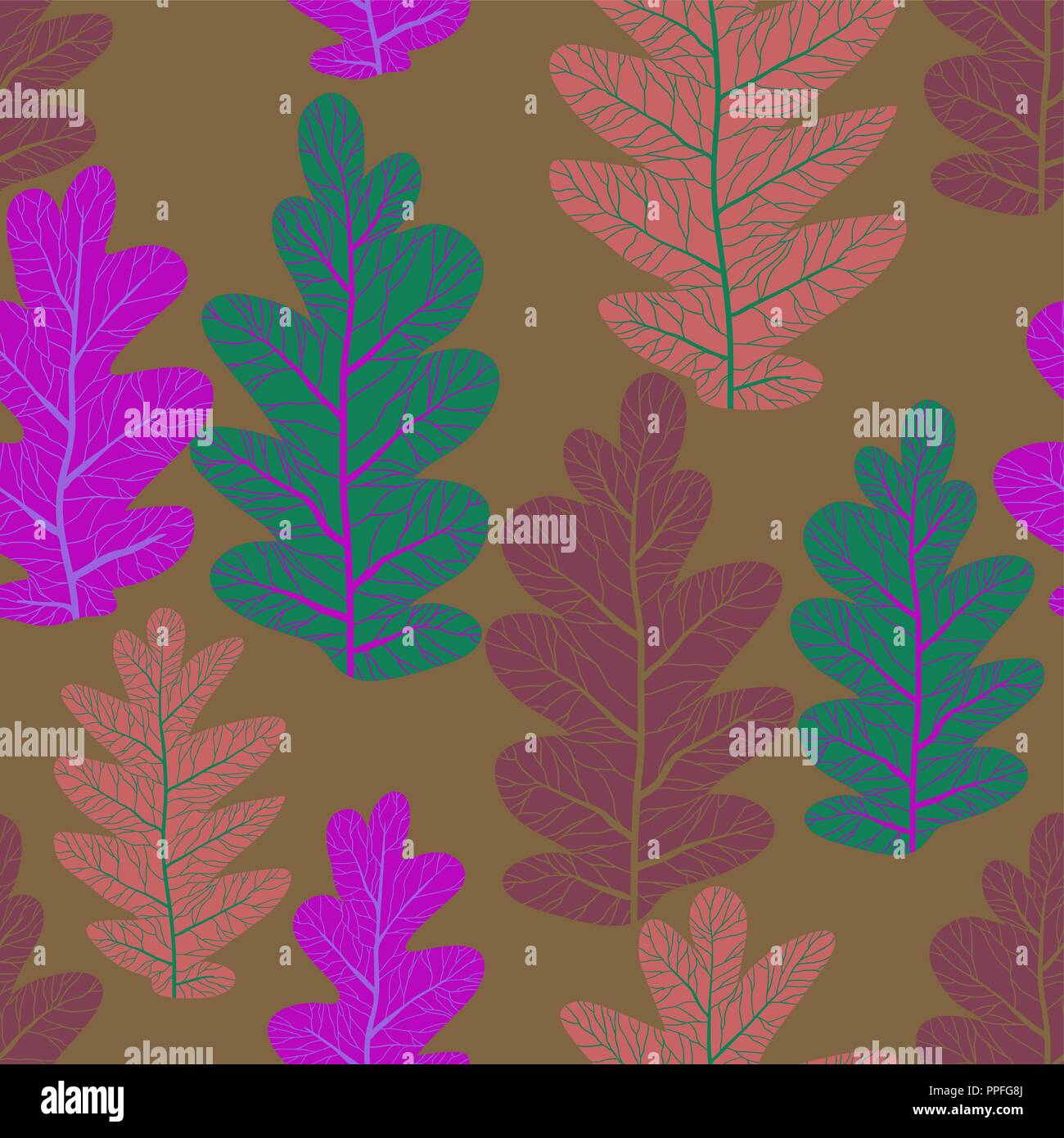 Natura lascia pattern Illustrazione Vettoriale