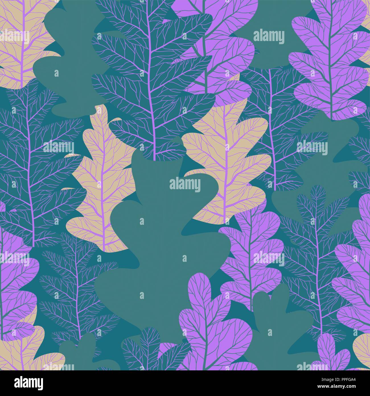 Il decor lascia senza saldatura Illustrazione Vettoriale