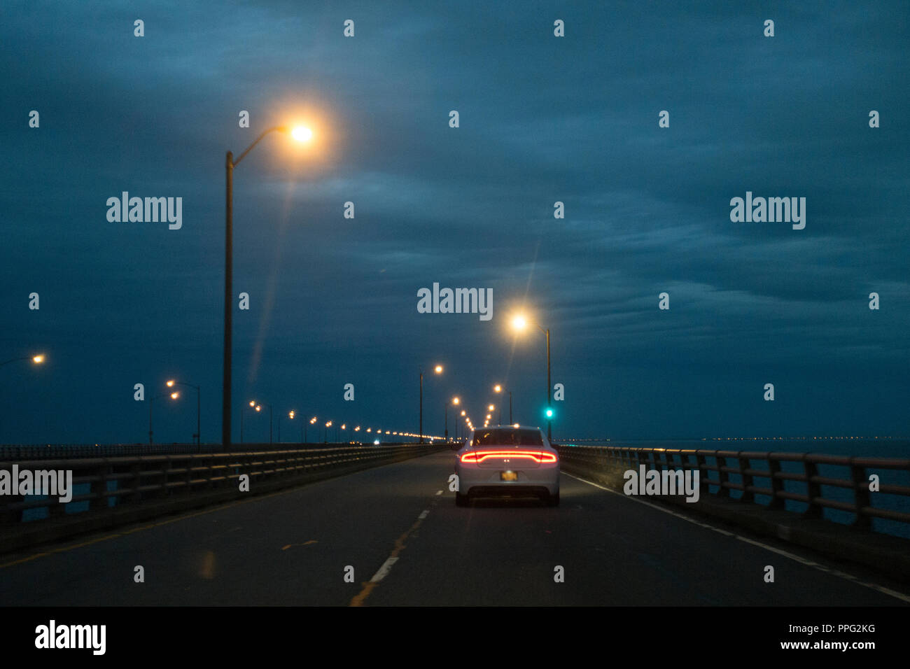 Chesapeake Bay Bridge tunnel Virginia Foto Stock
