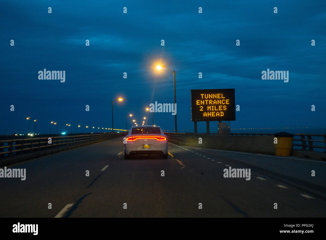 Chesapeake Bay Bridge tunnel Virginia Foto Stock