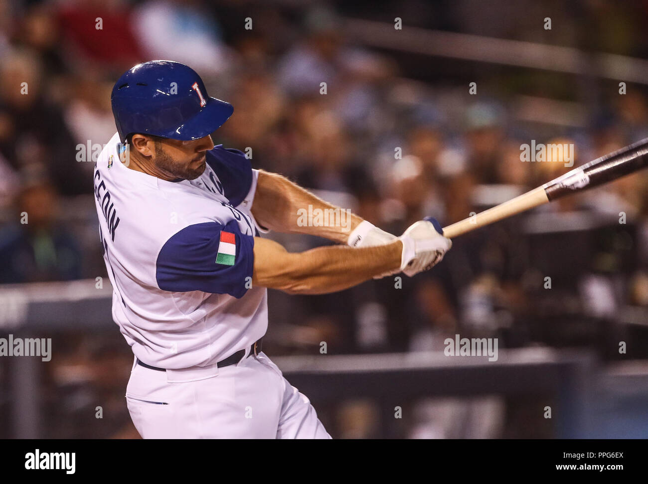 Rob Segedin de Italia, duranti el partido de Messico vs Italia,Clásico Mundial de Beisbol en el Estadio de Charros de Jalisco. Guadalajara Jalisco un Foto Stock
