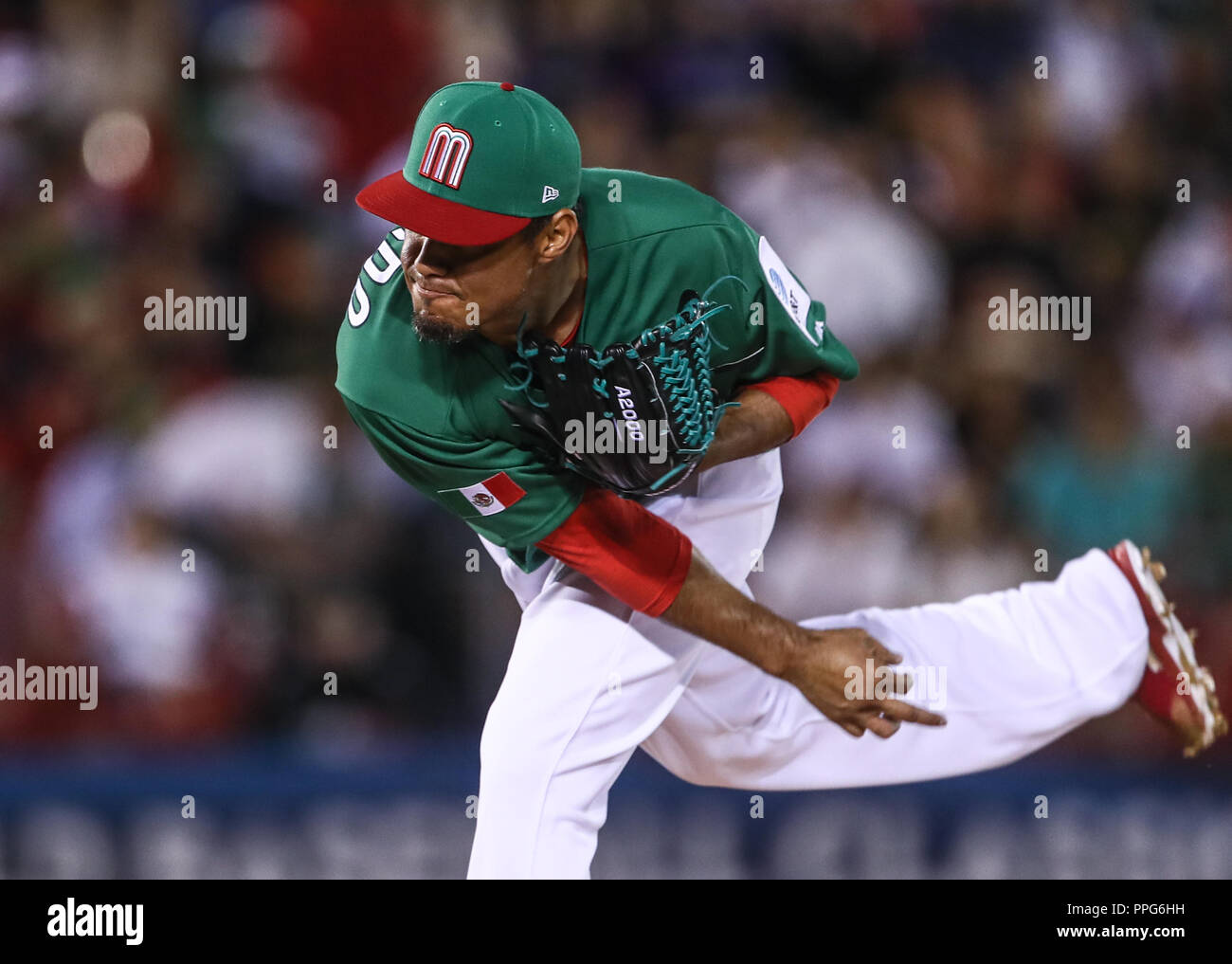 Yovani Gallardo brocca inicial de Mexico, duranti el partido de Messico vs Italia,Clásico Mundial de Beisbol en el Estadio de Charros de Jalisco. Gua Foto Stock
