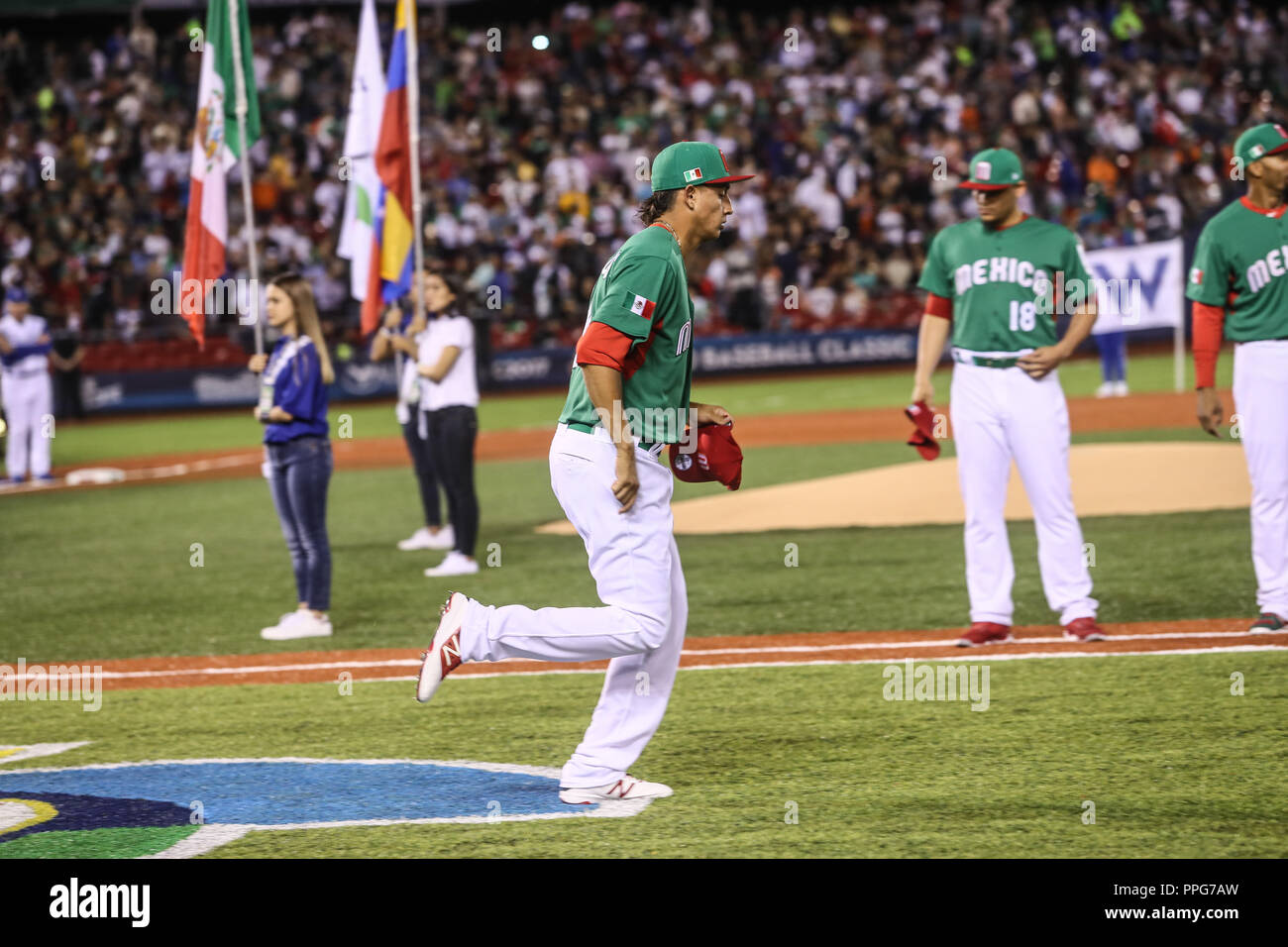 Yovani Gallardo. Aspectos del Partido Messico vs Italia, duranti Clásico Mundial de Beisbol en el Estadio de Charros de Jalisco. Guadalajara Jalisco Foto Stock