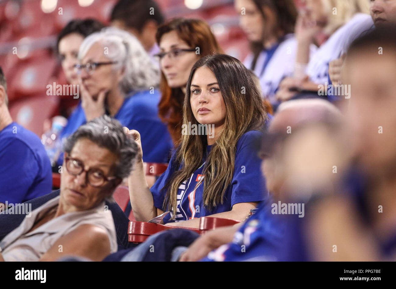 Aficion deItalia ,duranti el partido de desempate italia vs Venezuela, World Baseball Classic en estadio Charros de Jalisco en Guadalajara, Messico. Ma Foto Stock