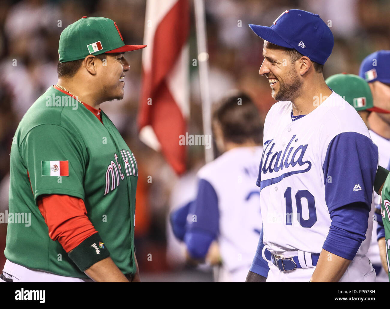 Japhet Amador. Aspectos del Partido Messico vs Italia, duranti Clásico Mundial de Beisbol en el Estadio de Charros de Jalisco. Guadalajara Jalisco un Foto Stock