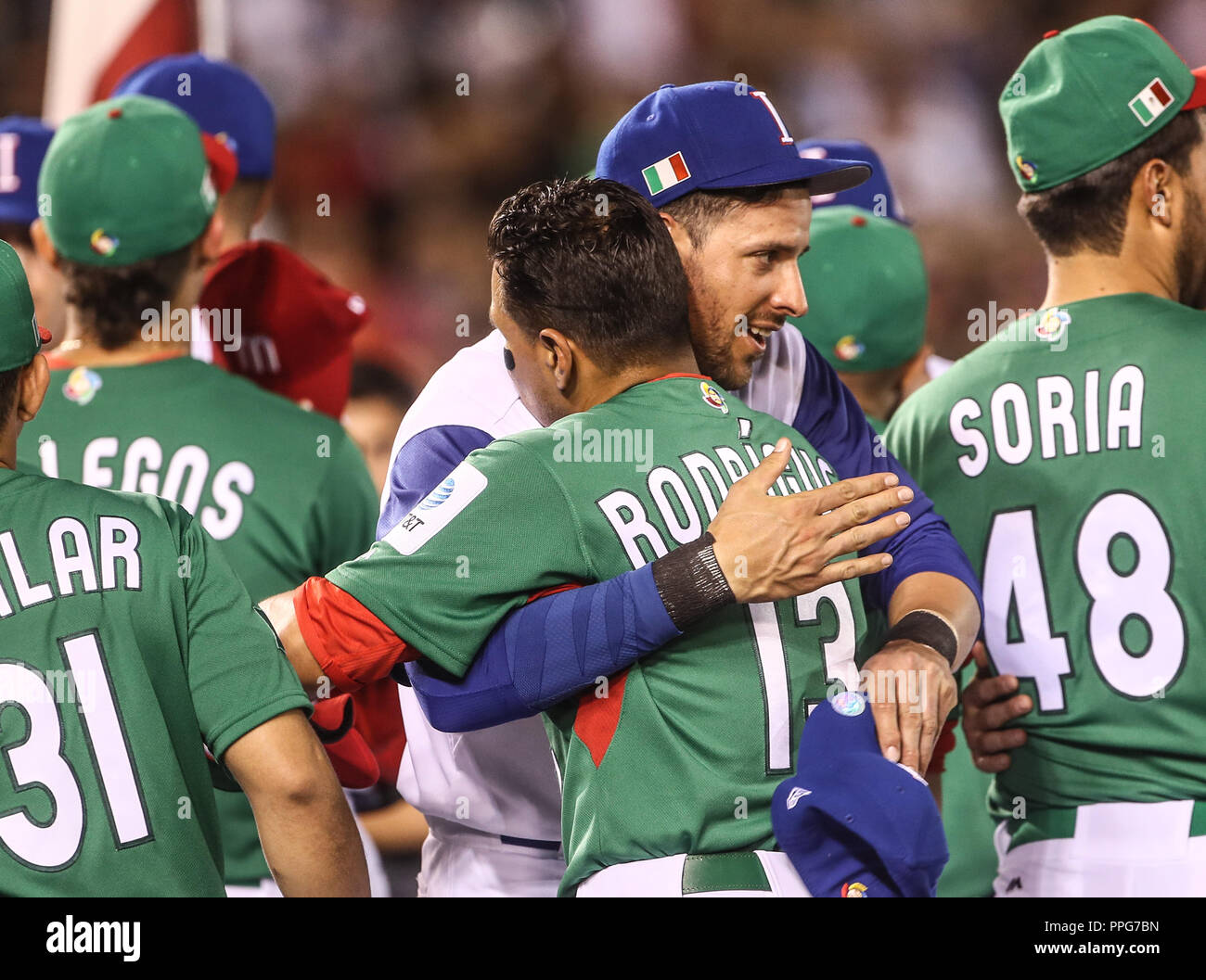 Molti Rodriguez. Aspectos del Partido Messico vs Italia, duranti Clásico Mundial de Beisbol en el Estadio de Charros de Jalisco. Guadalajara Jalisco un Foto Stock