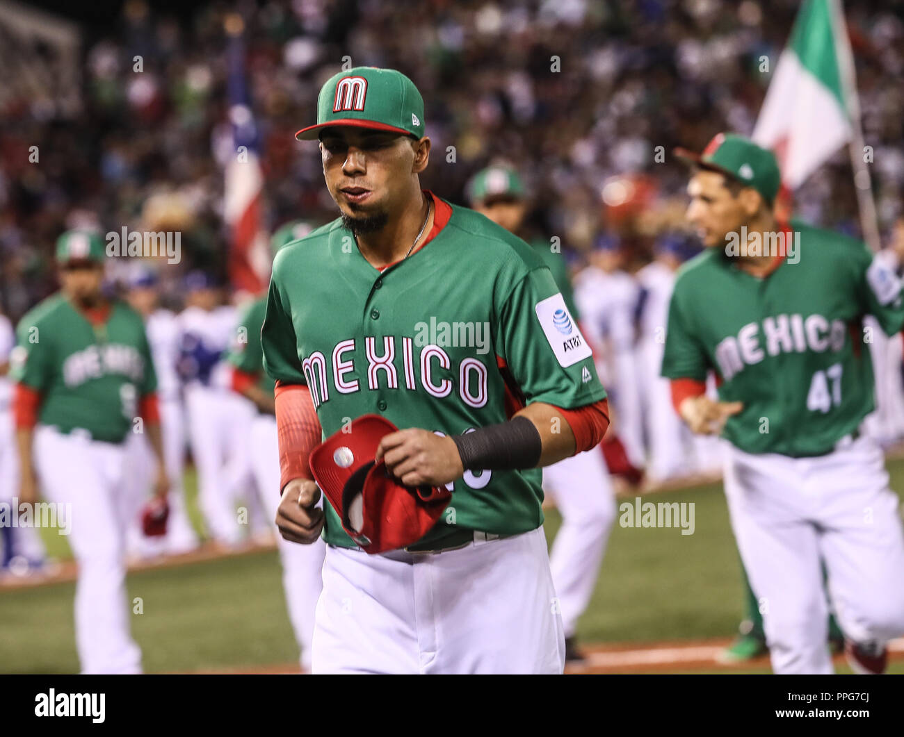 Sebastian Elizalde. Aspectos del Partido Messico vs Italia, duranti Clásico Mundial de Beisbol en el Estadio de Charros de Jalisco. Guadalajara Jalis Foto Stock