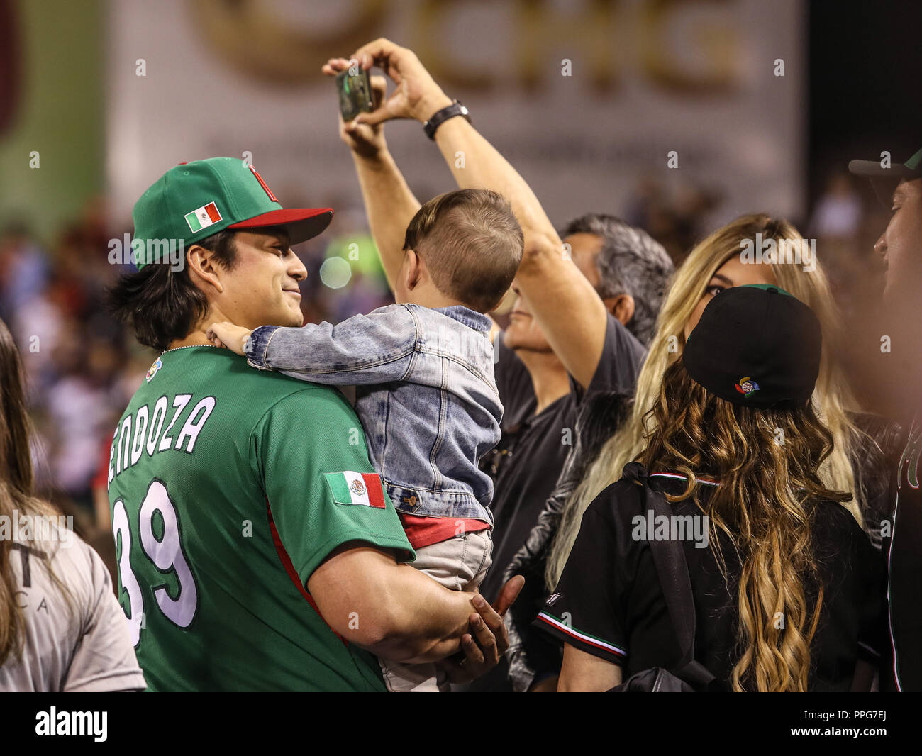 Luis Mendoza lanciatore de Mexico , duranti Clásico Mundial de Beisbol en el Estadio de Charros de Jalisco. Guadalajara Jalisco un 9 Marzo 2017 foto: Foto Stock