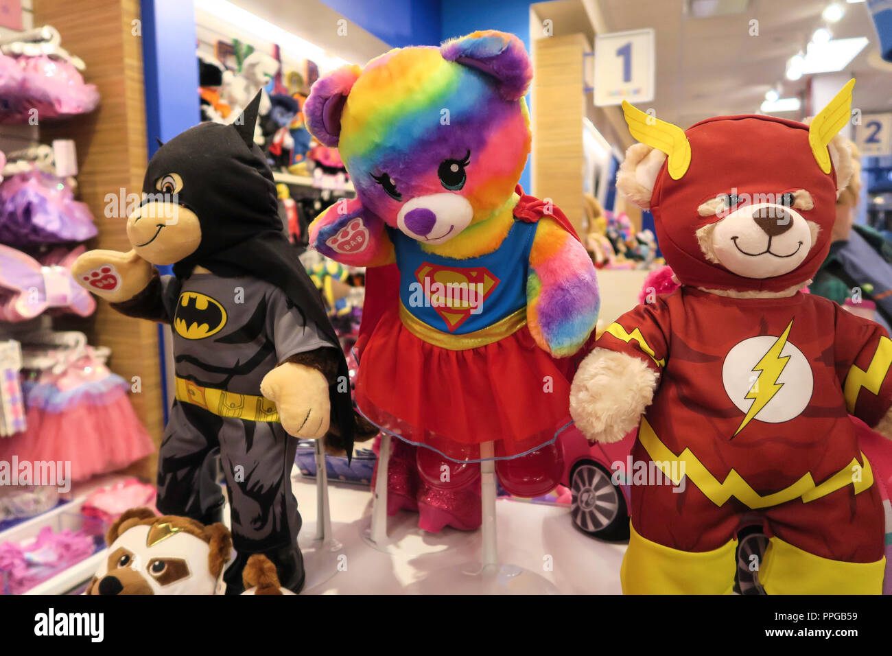 Build-un-Bear Store Workshop, NYC Foto Stock