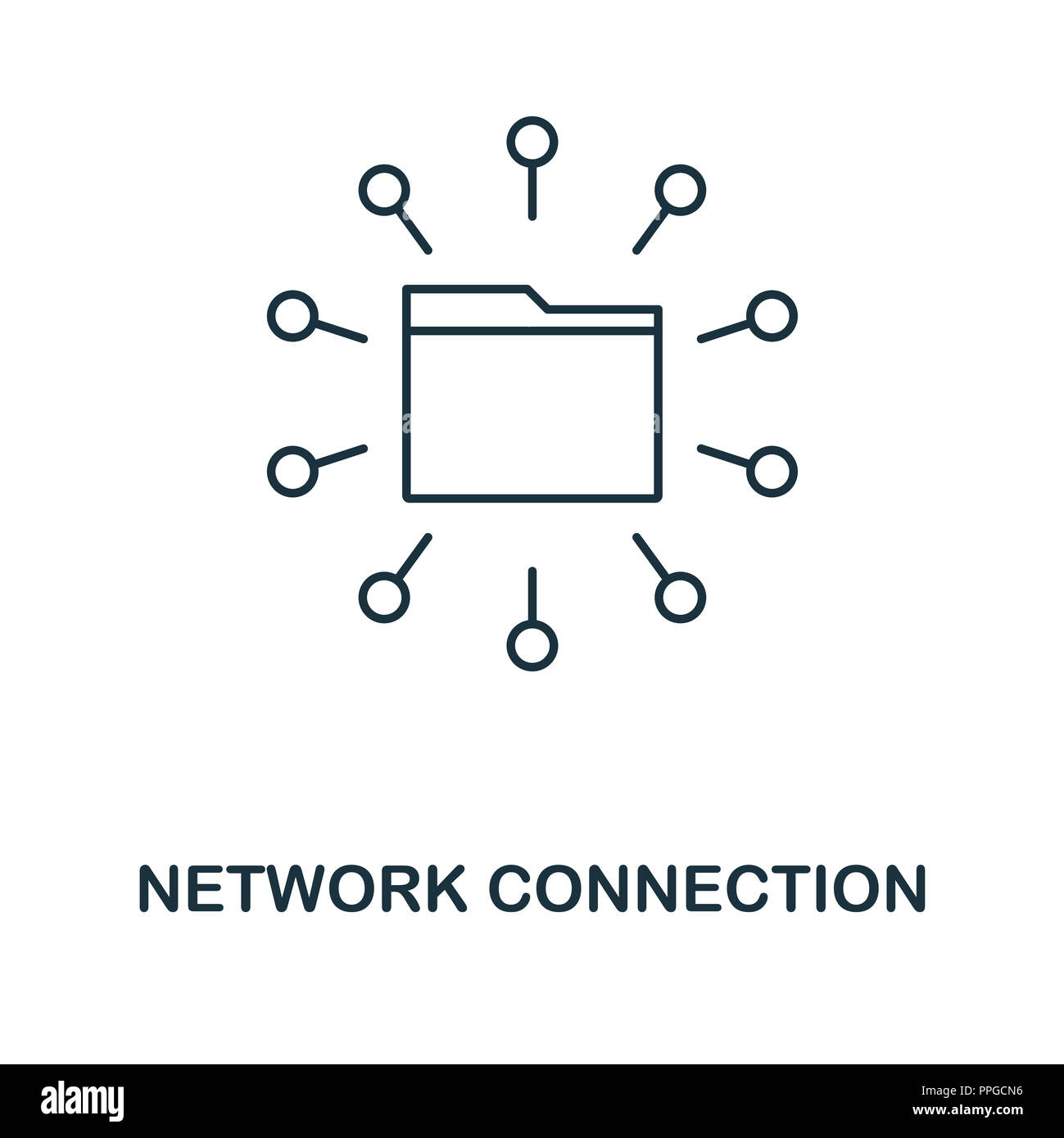 Connessione di rete icona di contorno. Design di alta qualità e dallo sviluppo web collezione. UX e UI. Pixel perfetta icona Connessione di rete. Per il web design, app Foto Stock