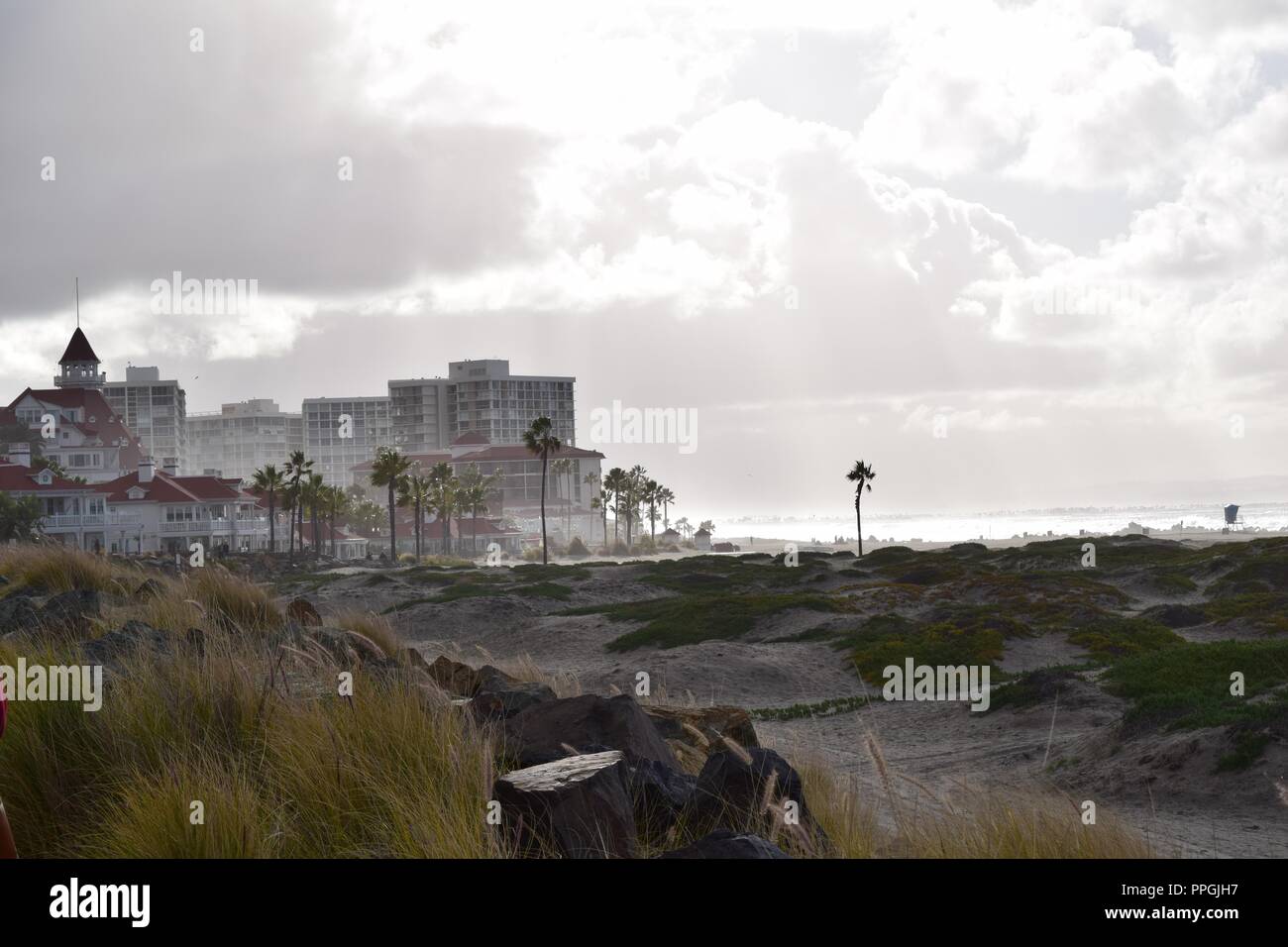 Coronado California Paesaggio, giorno nuvoloso Foto Stock