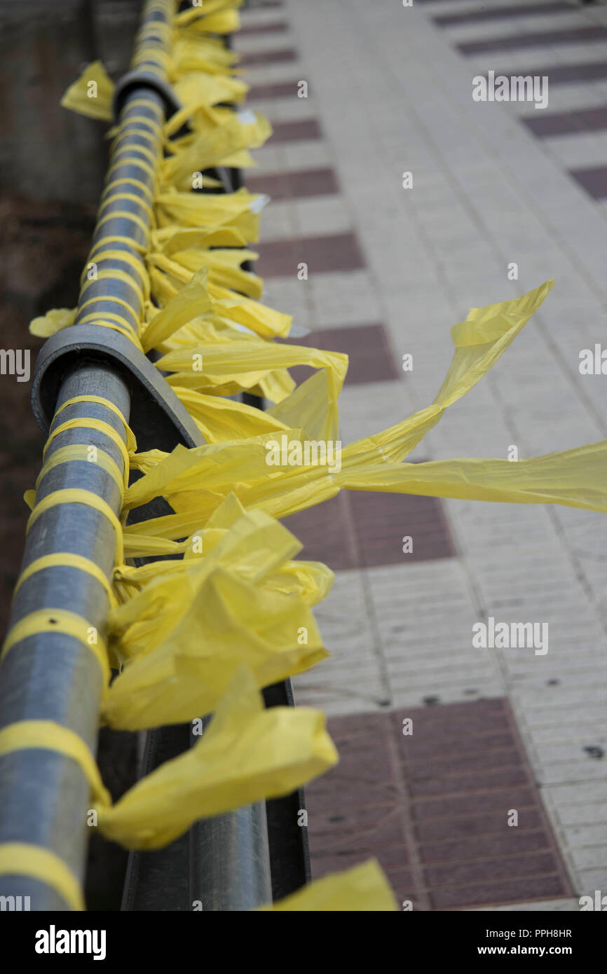 Nastro giallo Foto Stock