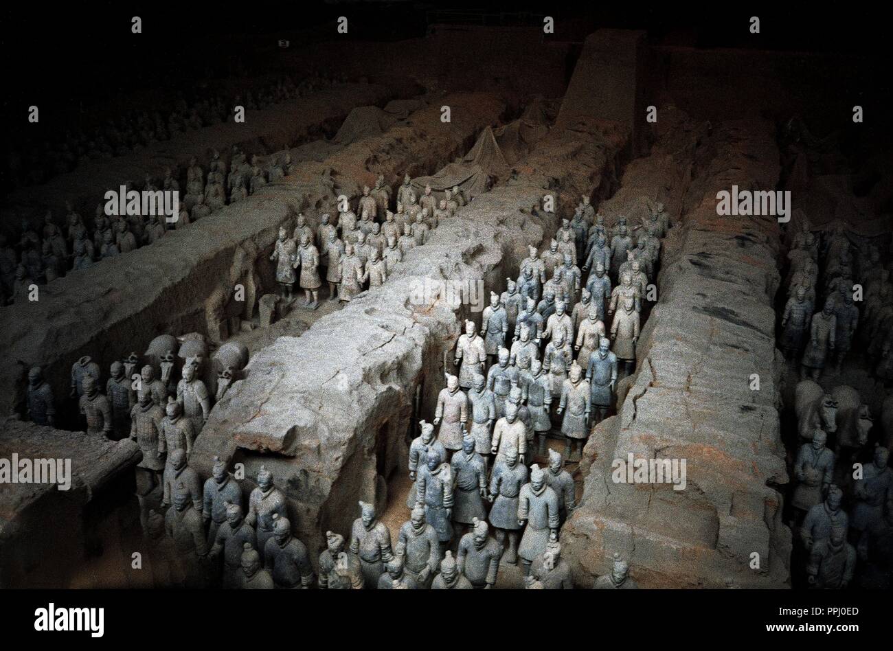 ESCULTURA - EJERCITO DE color terracotta - S III AC - dinastia Quing. Posizione: MAUSOLEO DE Qin Shi Huang. Foto Stock