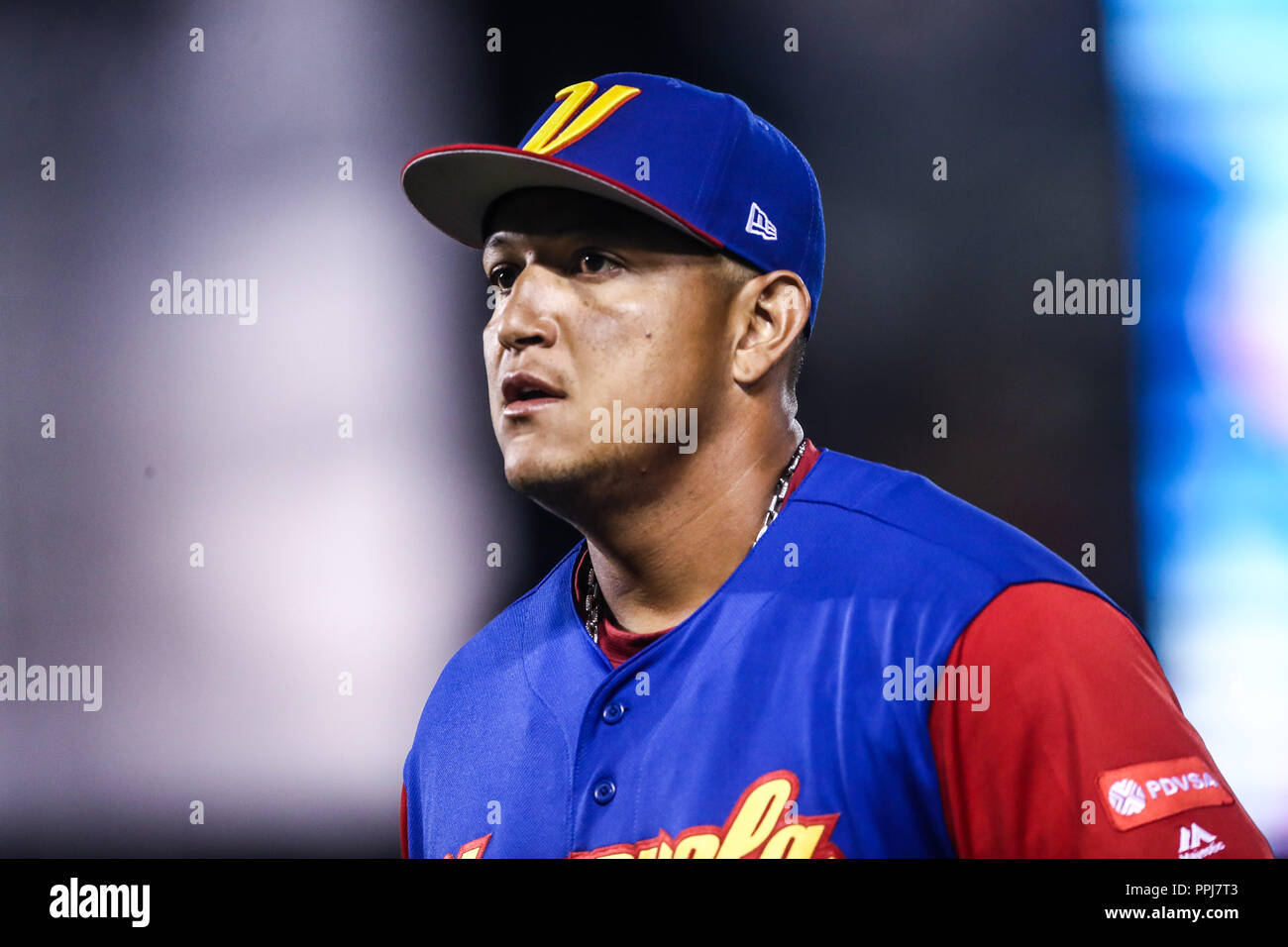 Miguel Cabrera. , Duranti el World Baseball Classic en estadio Charros de Jalisco en Guadalajara, Jalisco, Messico. Marzo 10, 2017. (Foto/Luis Guti Foto Stock