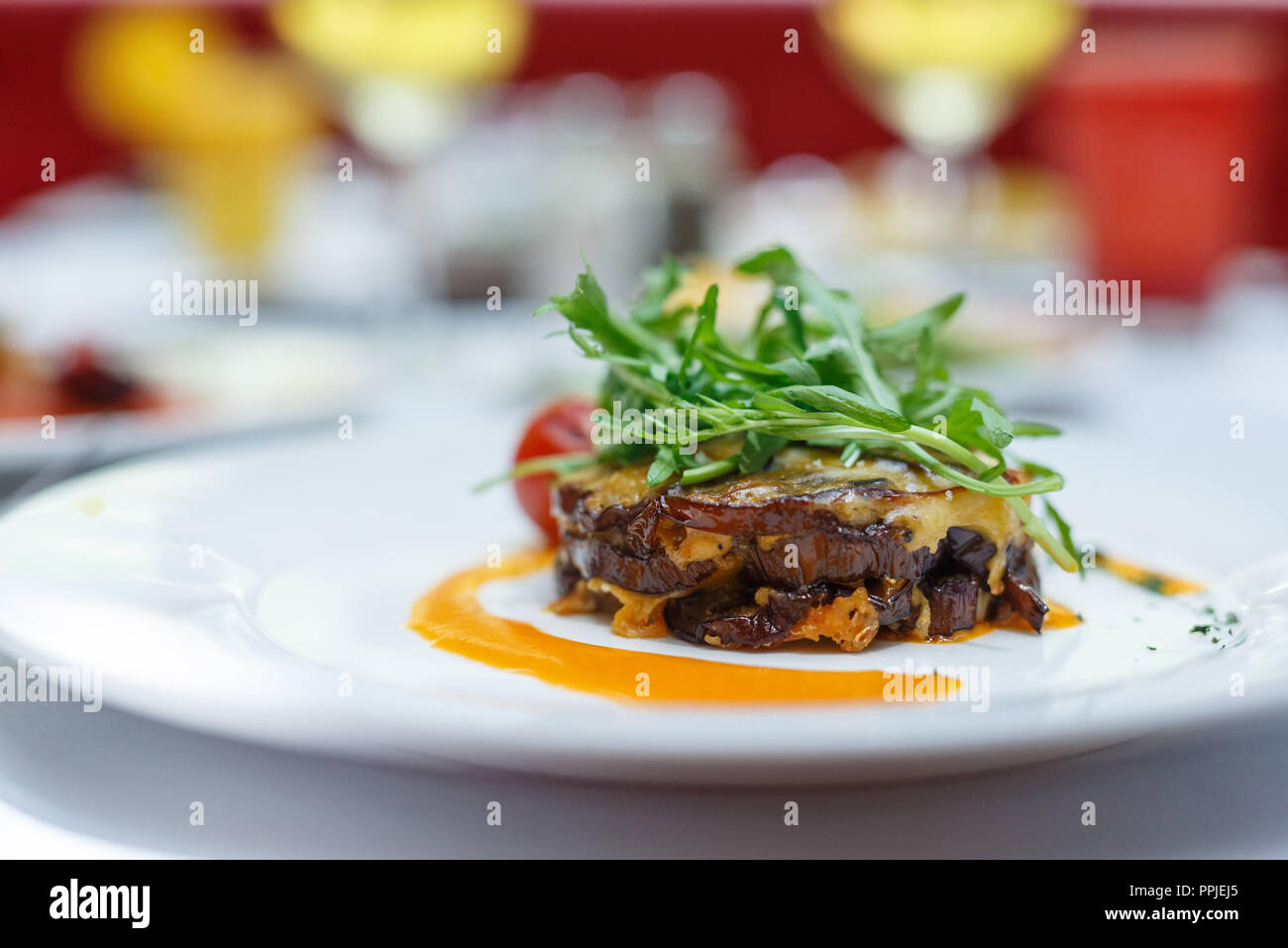 Chiudere il cibo fotografia / gastronomia occidentale piatti di cucina Foto Stock