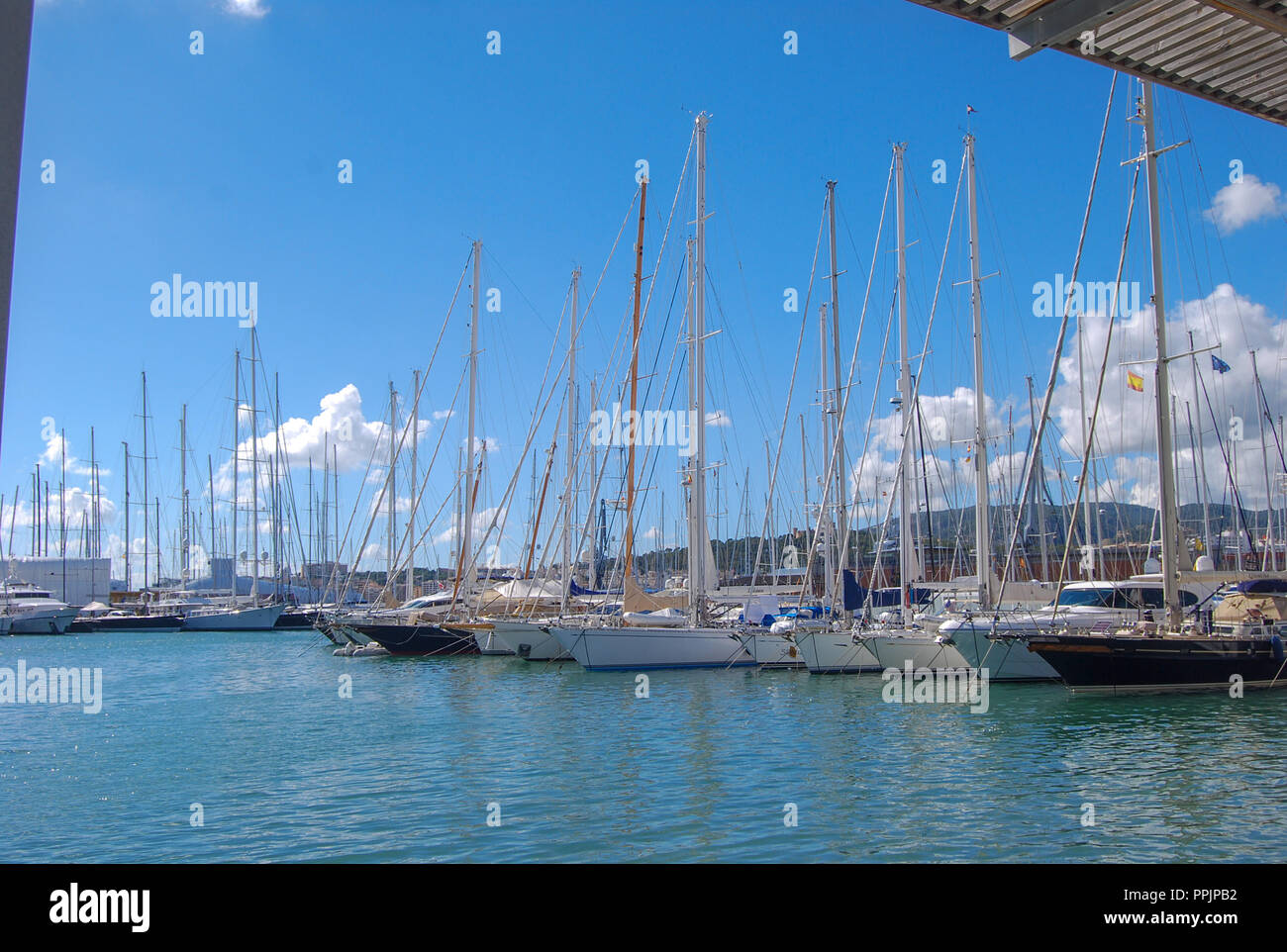 Dal porto di Palma de Mallorca Foto Stock