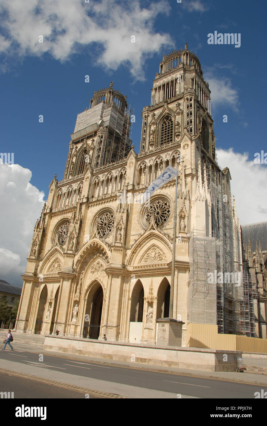 La cattedrale di Sainte Croix (cattedrale di Sainte Croix d'Orleans) nella città di Orleans, capitale del dipartimento del Loiret reparto e dell'Center-Val d Foto Stock
