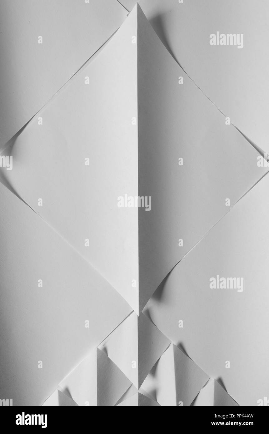 Bellissimo effetto tridimensionale che adorna i vostri testi in un elegante e splendido sfondo astratto. Tutti isolato su un fondo bianco e con Foto Stock