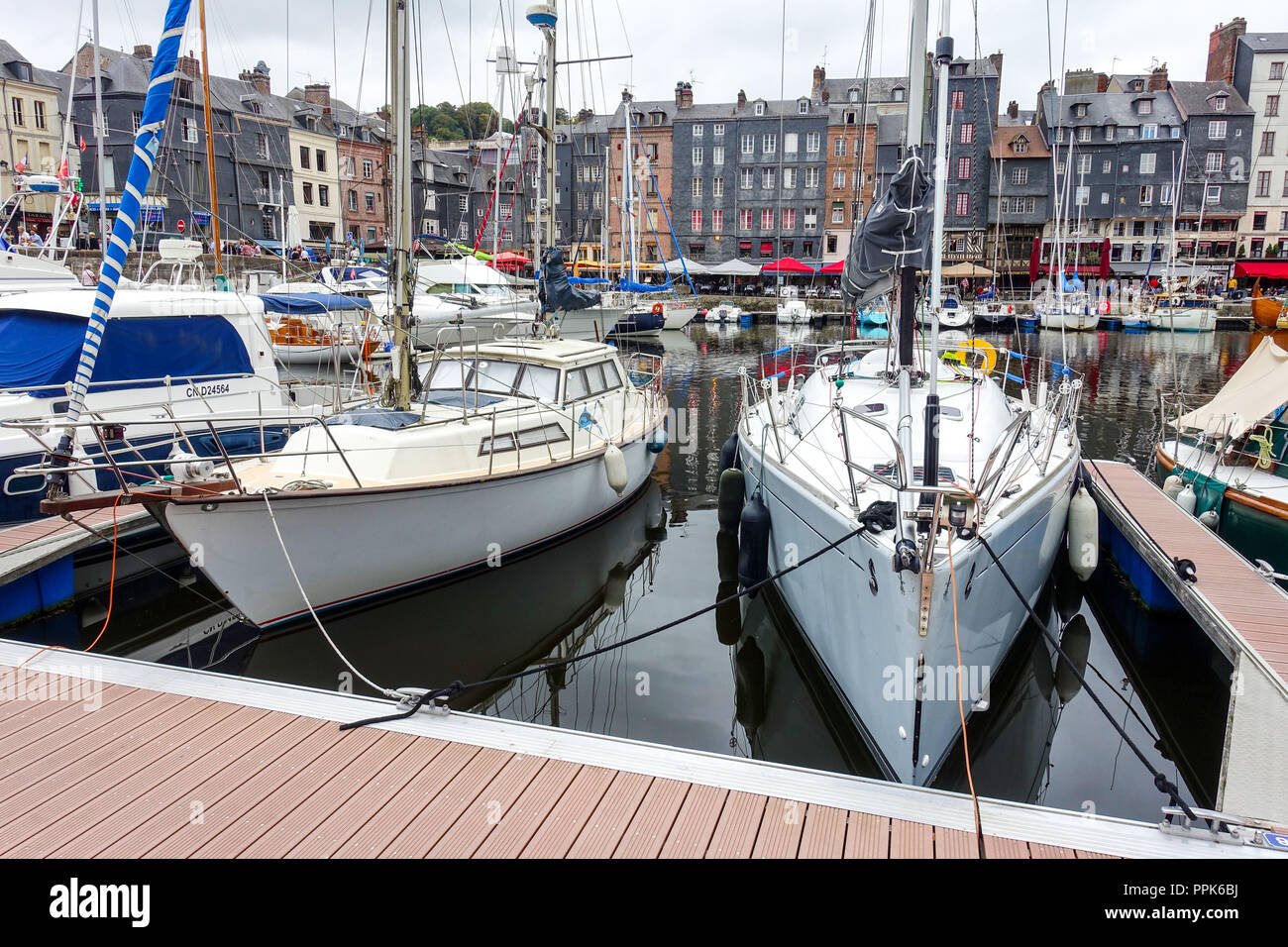 Porto di Honfleur, Normandia Foto Stock