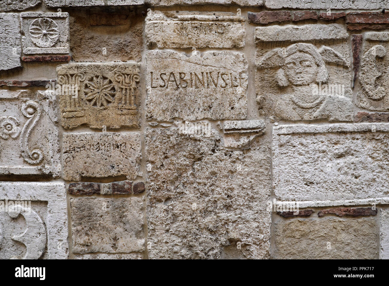 Italiano parete medievale Foto Stock
