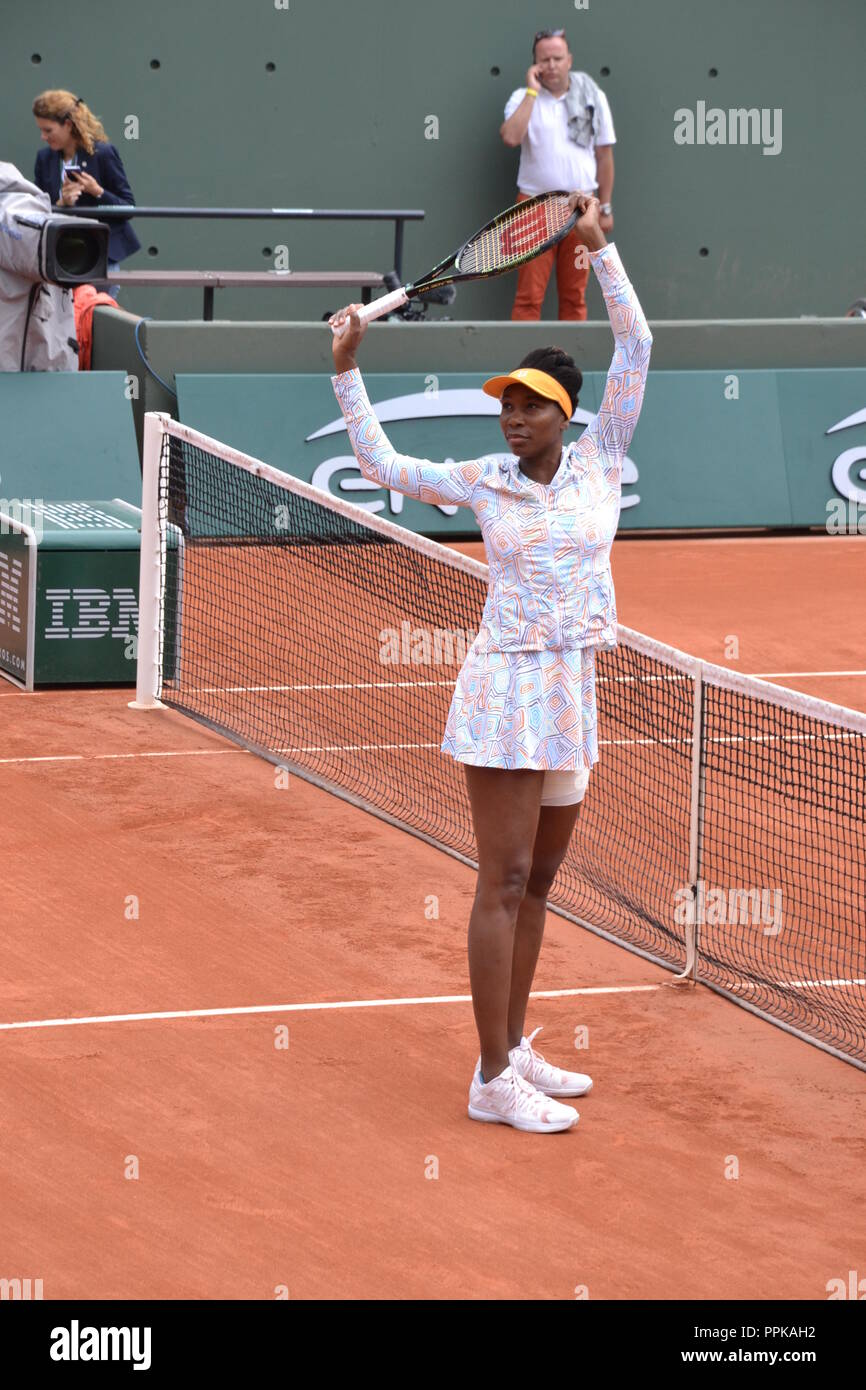 Venus Williams a Roland-Garros - 2016 Foto Stock