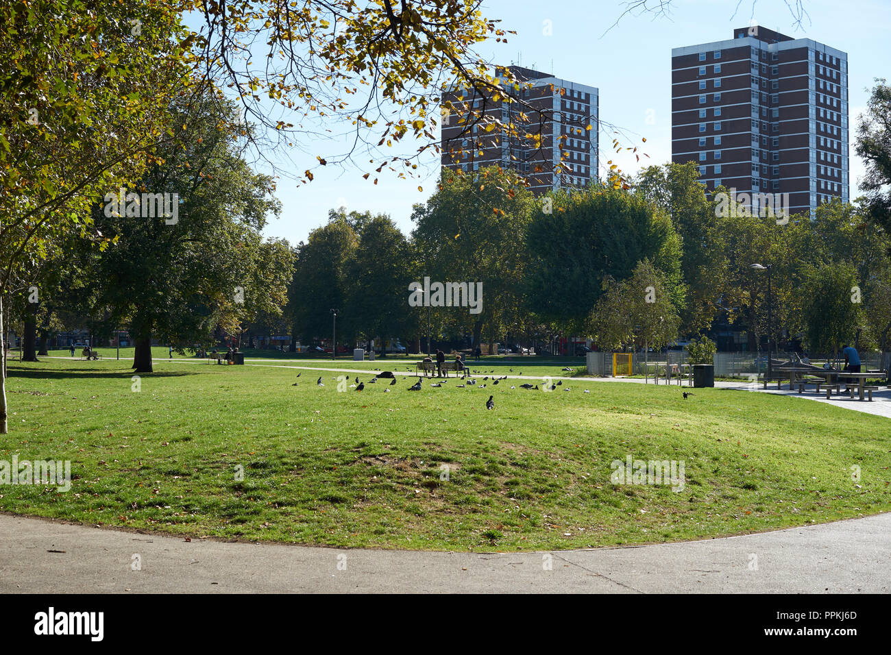 Shepherds Bush Green comuni Foto Stock