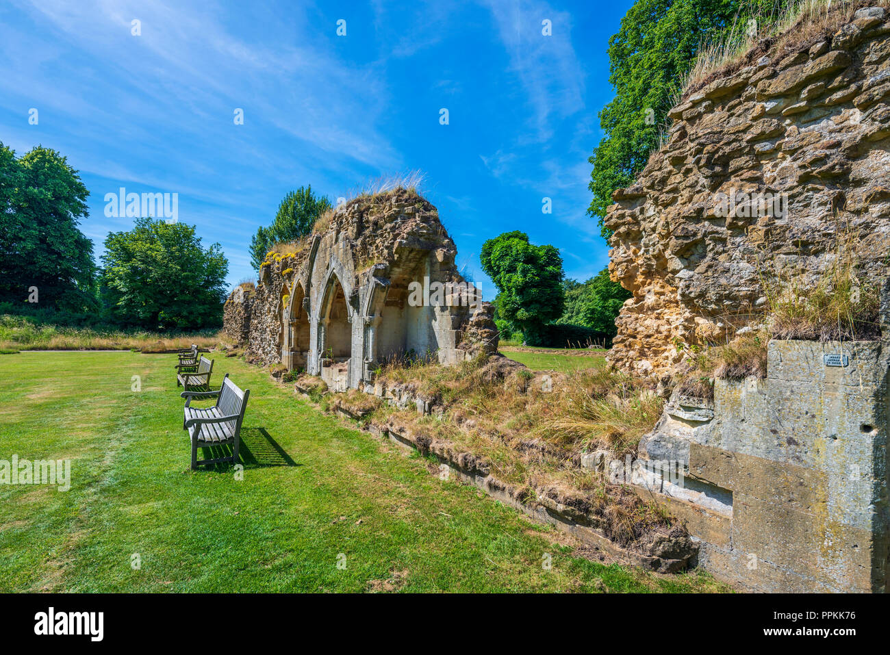 Hailes Abbazia, Gloucestershire, England, Regno Unito, Europa Foto Stock