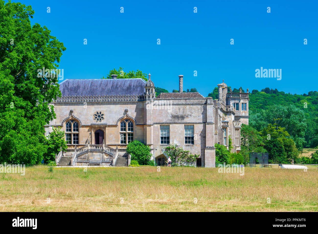 Lacock Abbey a Lacock, Wiltshire, Inghilterra, Regno Unito, Europa Foto Stock