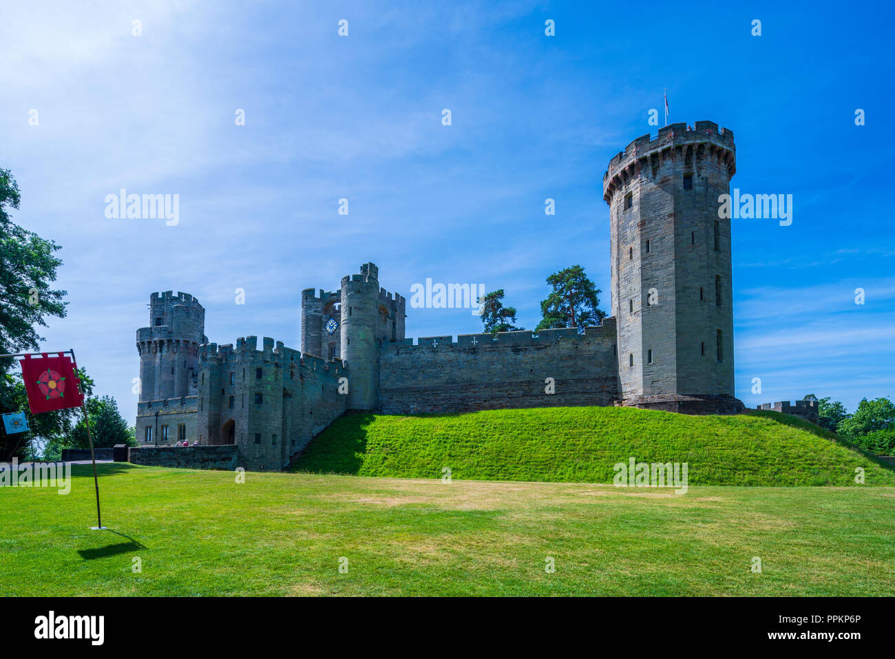 Il Castello di Warwick, Warwickshire, West Midlands, England, Regno Unito, Europa Foto Stock