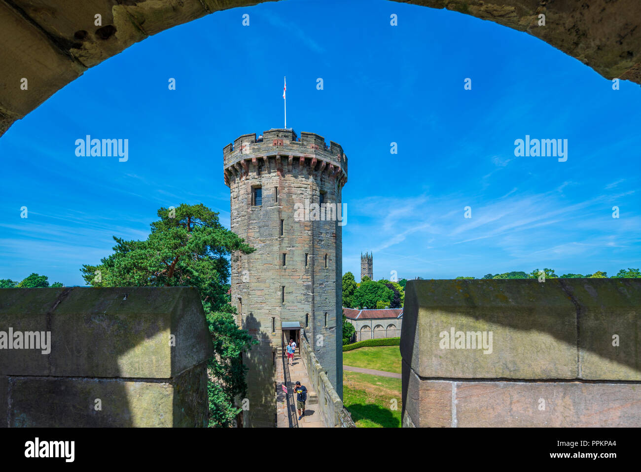 Il Castello di Warwick, Warwickshire, West Midlands, England, Regno Unito, Europa Foto Stock