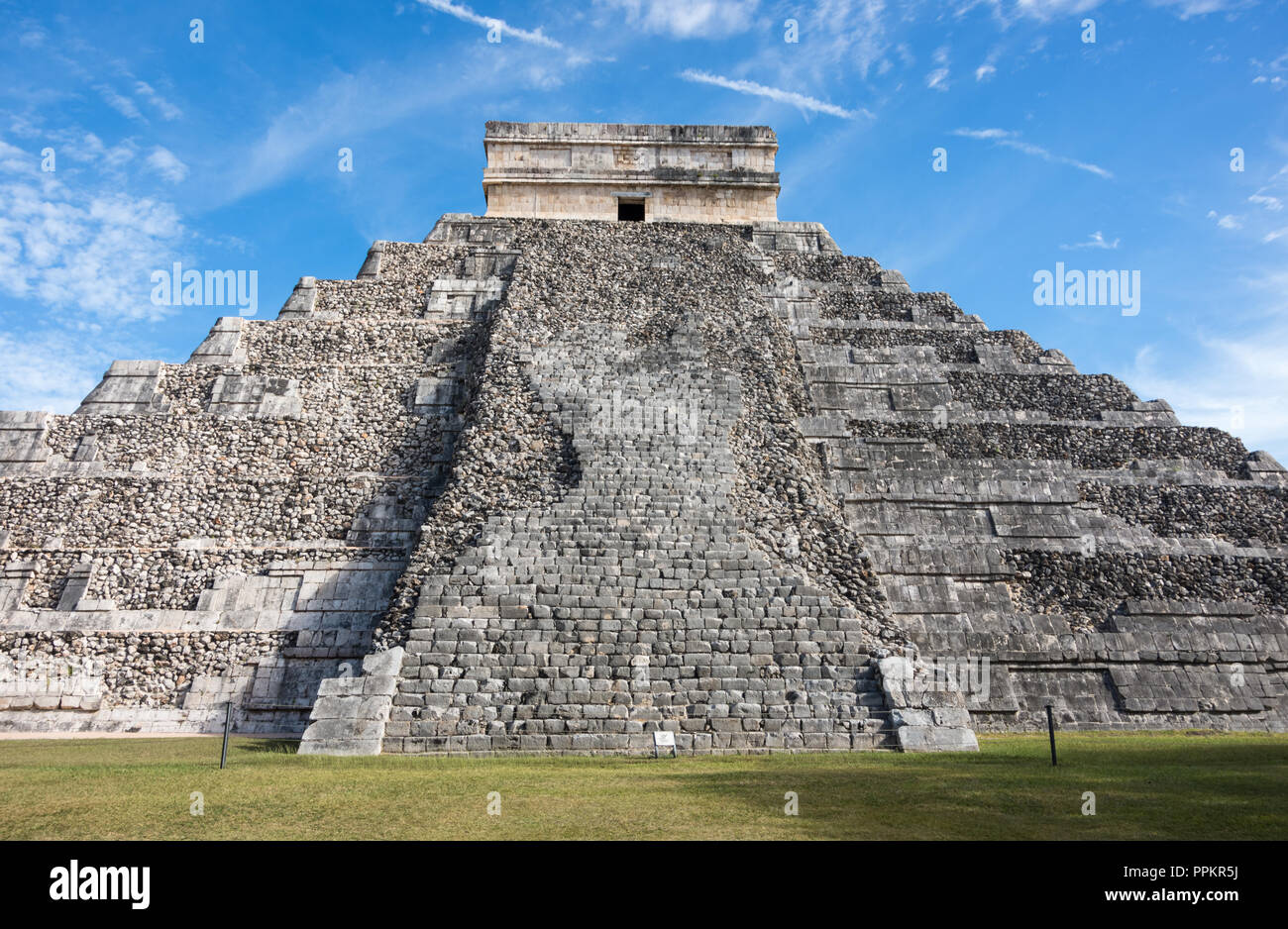 Chichen Itza (Castillo Tempio), Yucatán Penisola, Messico. Foto Stock