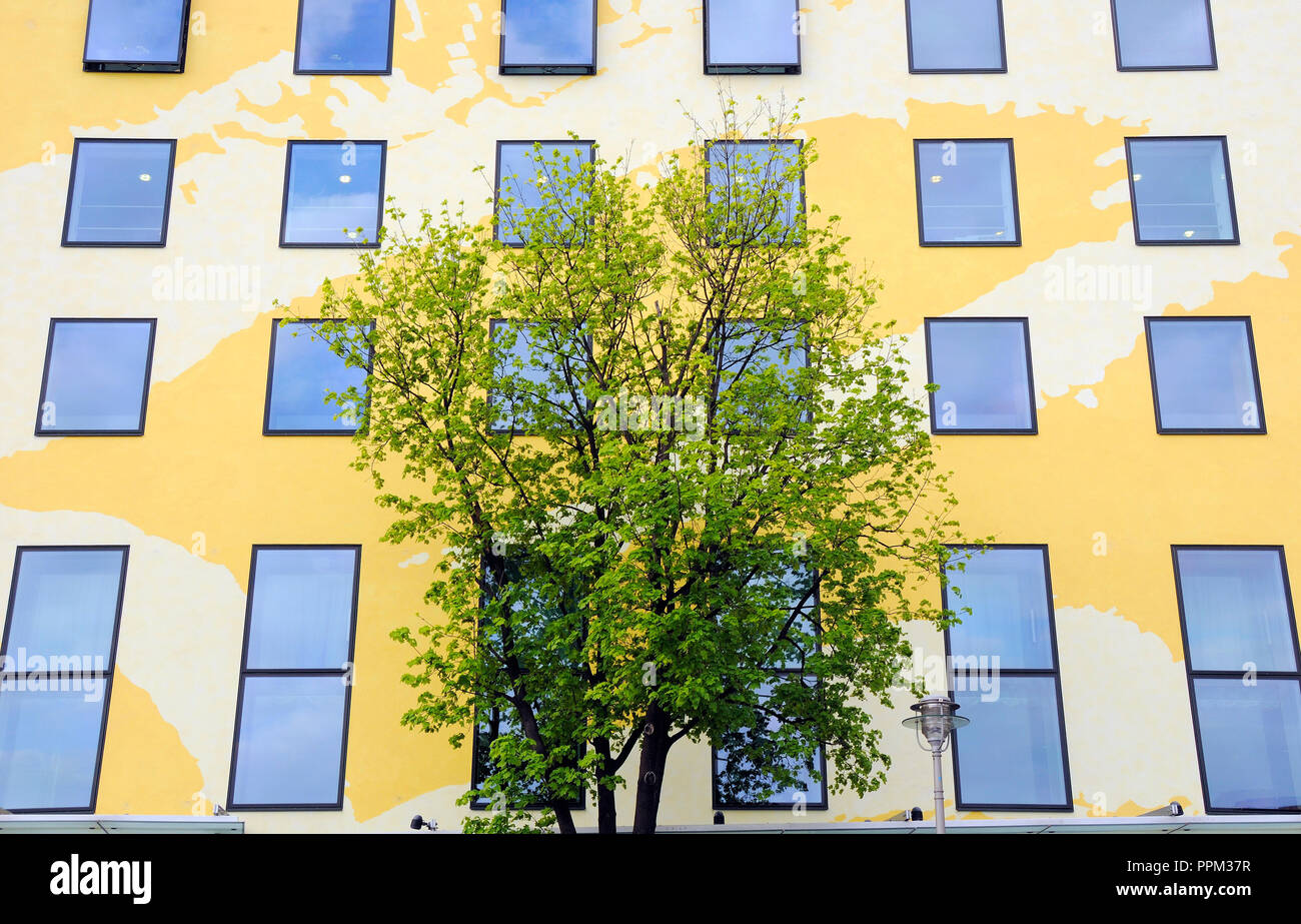 Facciata di un edificio di Berlino, Germania Foto Stock