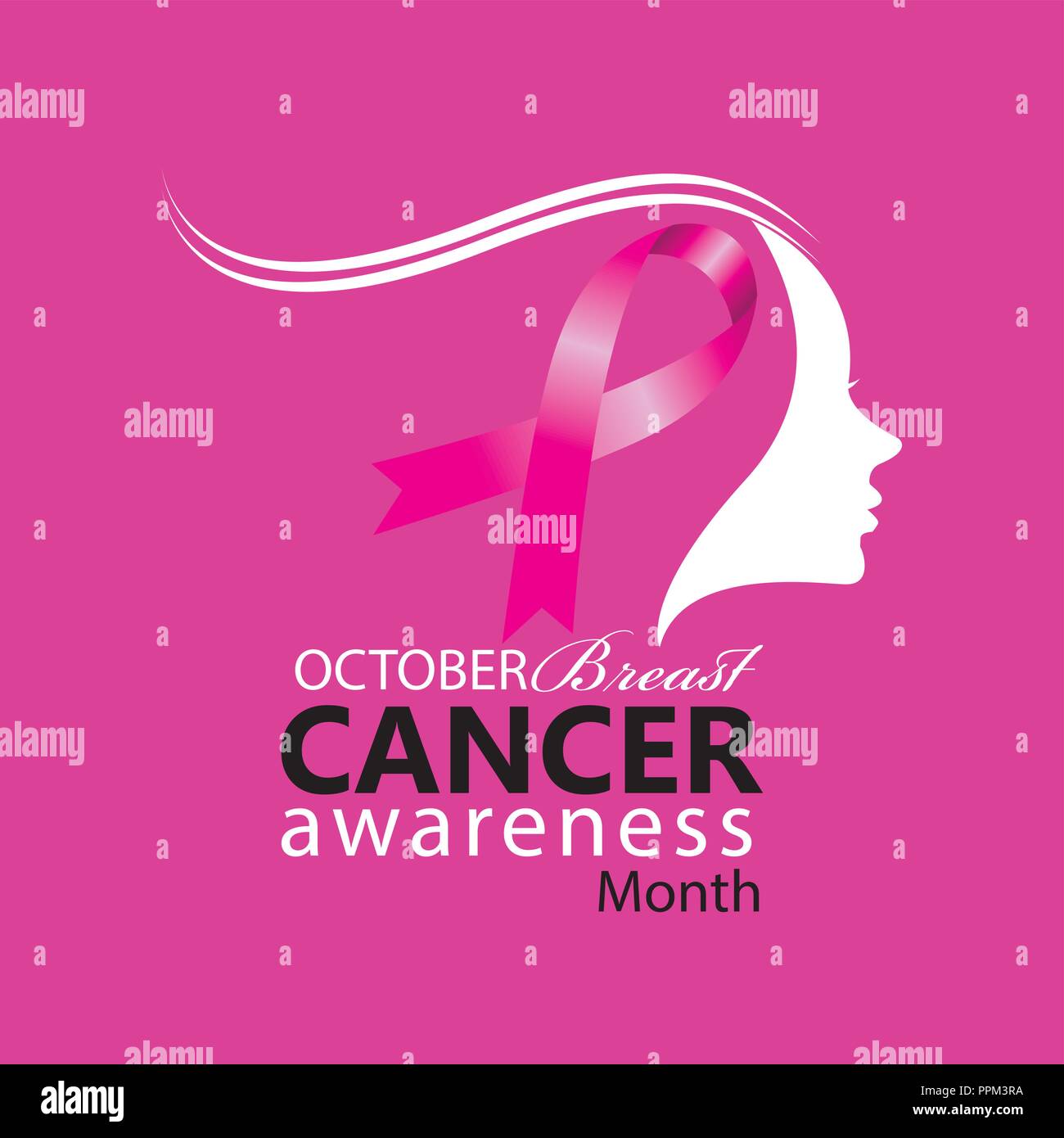 Ottobre è il cancro al seno la consapevolezza mese,il cancro al seno la consapevolezza,Modi per mostrare il vostro supporto durante il cancro al seno la consapevolezza mese,a cancro al seno-awarenes Illustrazione Vettoriale