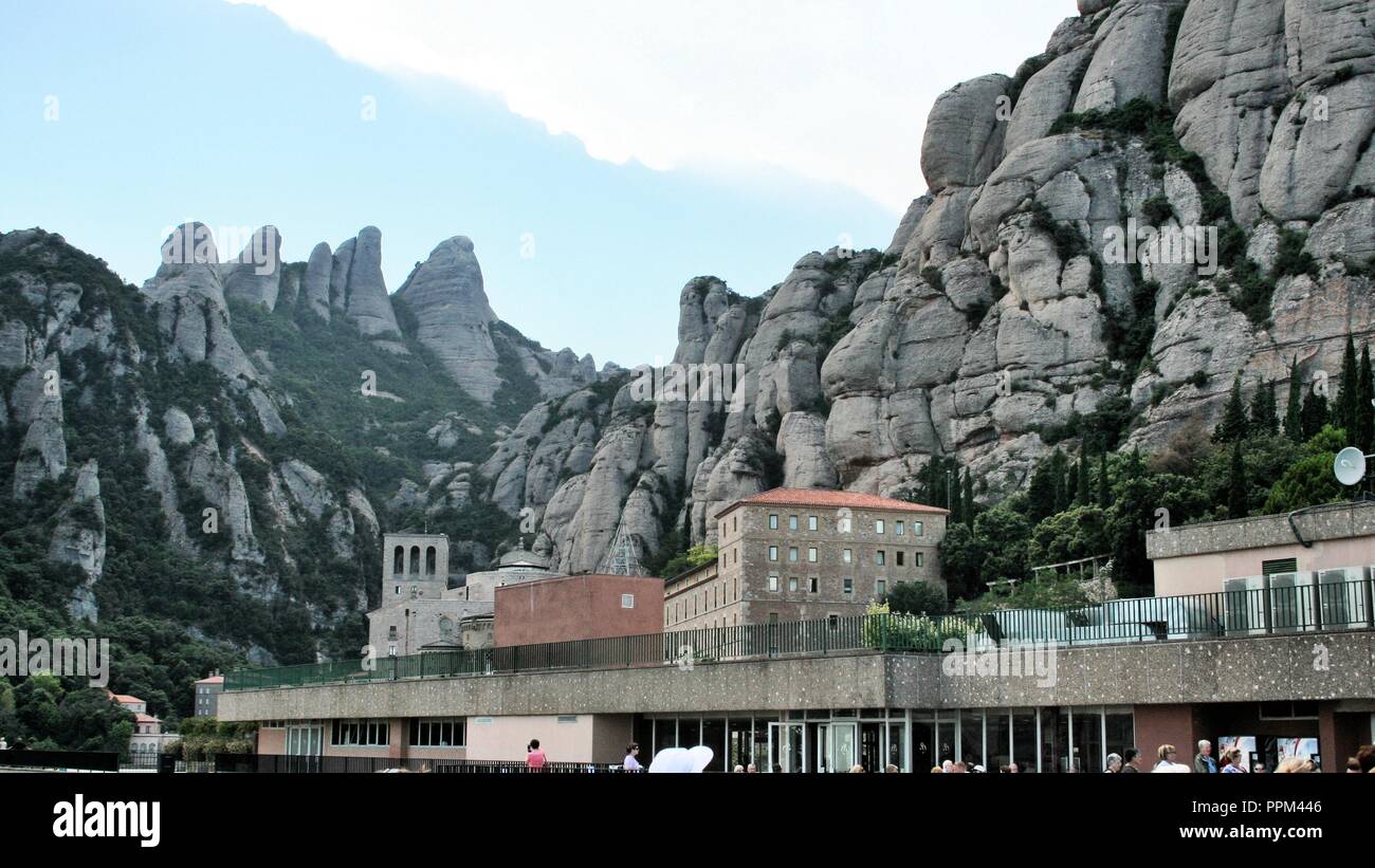 Una vista di Montserrat in Spagna Foto Stock