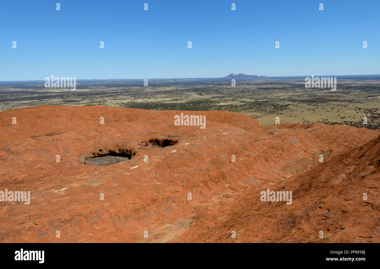 Uluru Ayers Rock, Uluru Kata Tjutas National Park, Australia Foto Stock