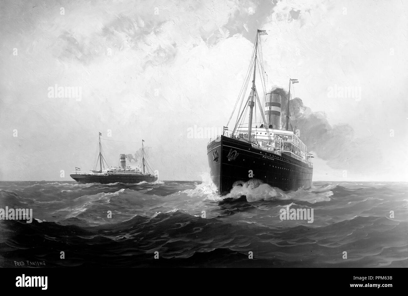 S.S. La città di Potsdam, Holland America Line, circa 1900 Foto Stock