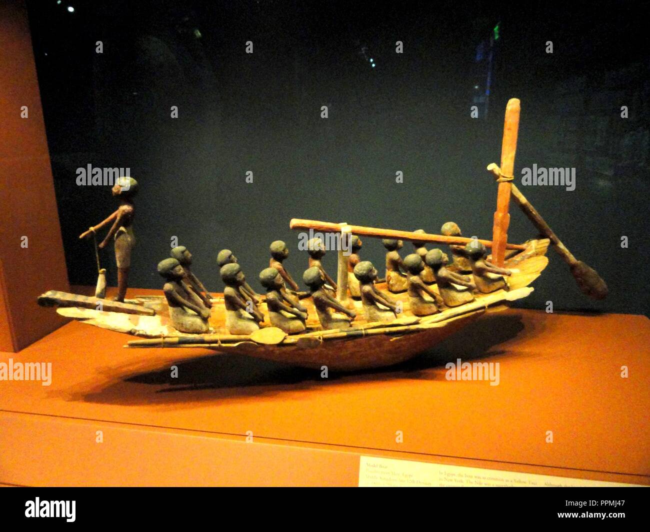 Modello di barca, eventualmente da Meir, Egitto, Regno di Mezzo, tardo xii Dinastia, c. 1855-1795 Foto Stock