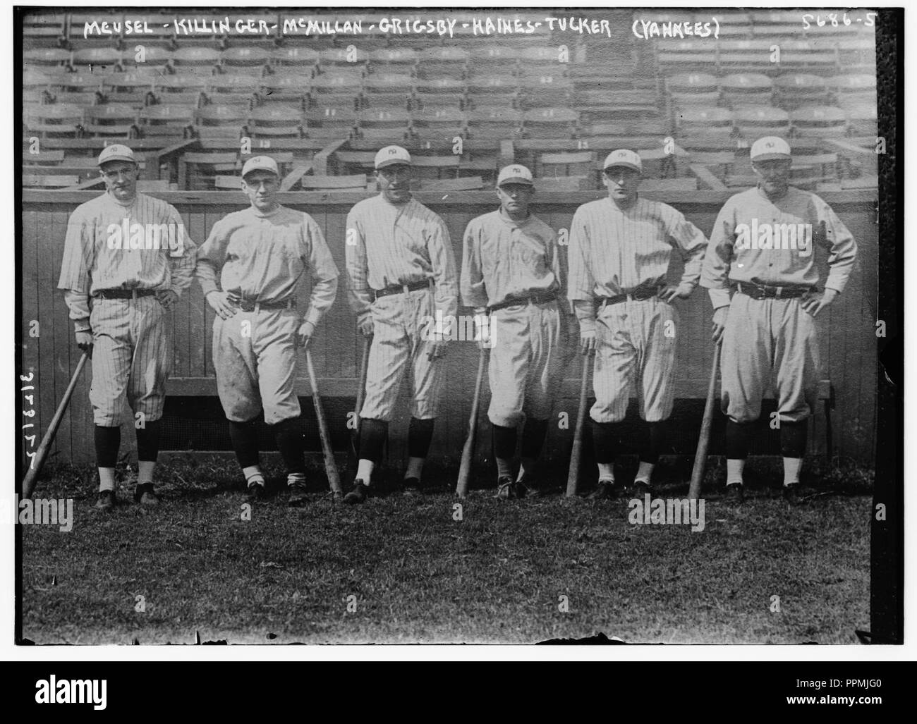 Bob Meusel, Glenn Killinger, norma McMillan, Denver Grigsby, Hinkey Haines, Ollie Tucker, New York al Foto Stock