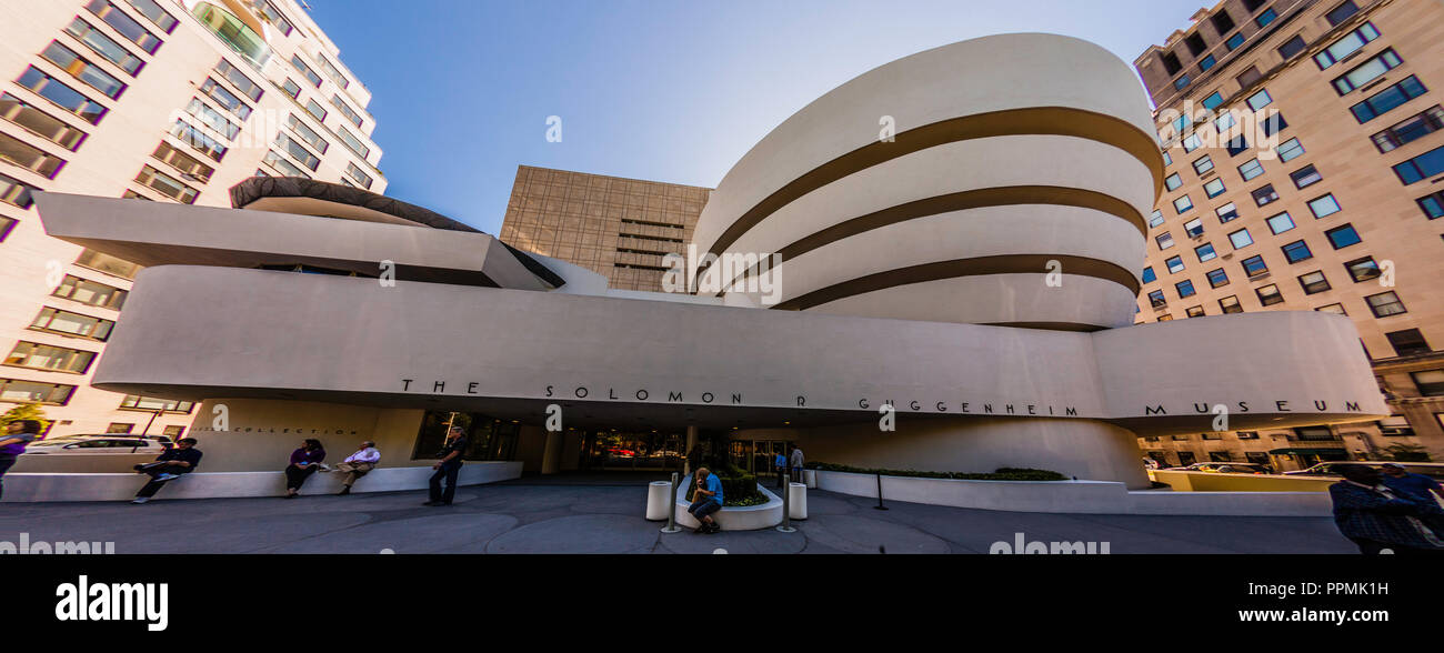 Solomon R Guggenheim Museum Manhattan   New York New York, Stati Uniti d'America Foto Stock