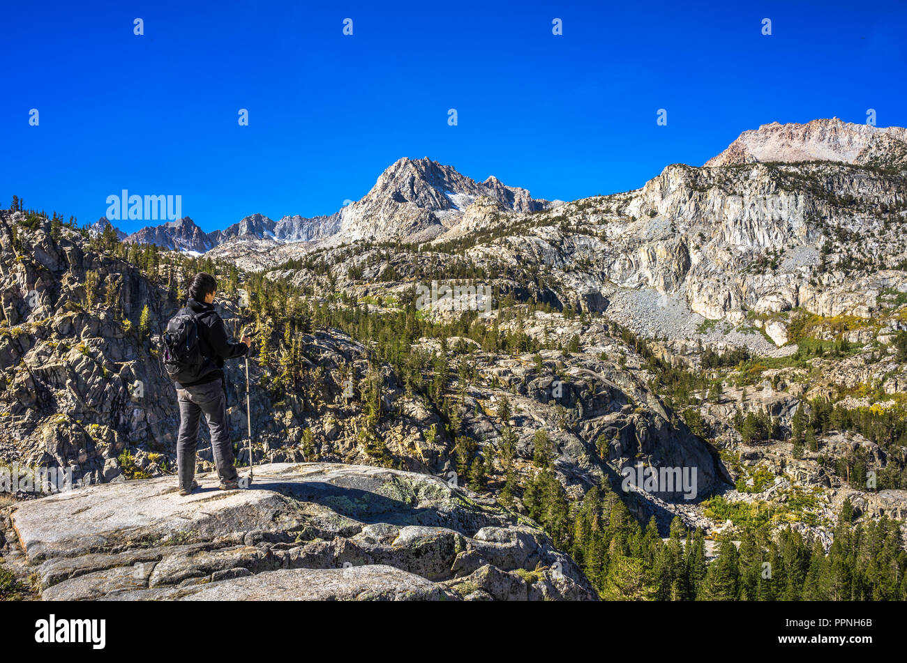 Escursionismo Sierra Nevada in autunno Foto Stock