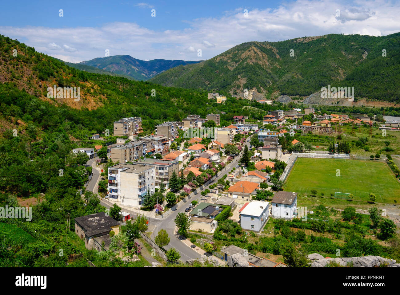 Città di Rubik, regione Mirdita, Qz Lezha, Albania Foto Stock