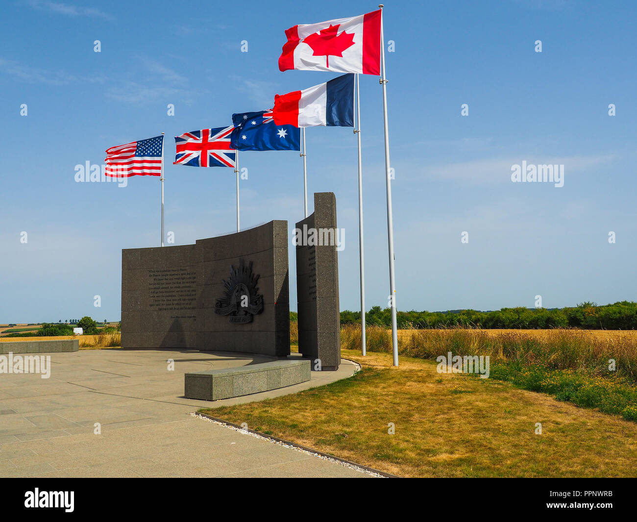 L'AIF Memorial a Le Hamel vicino a Villers Bretonneux in Francia Foto Stock