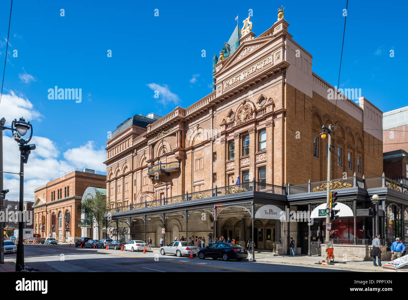 Pabst Theater in Downtown Milwaukee Foto Stock