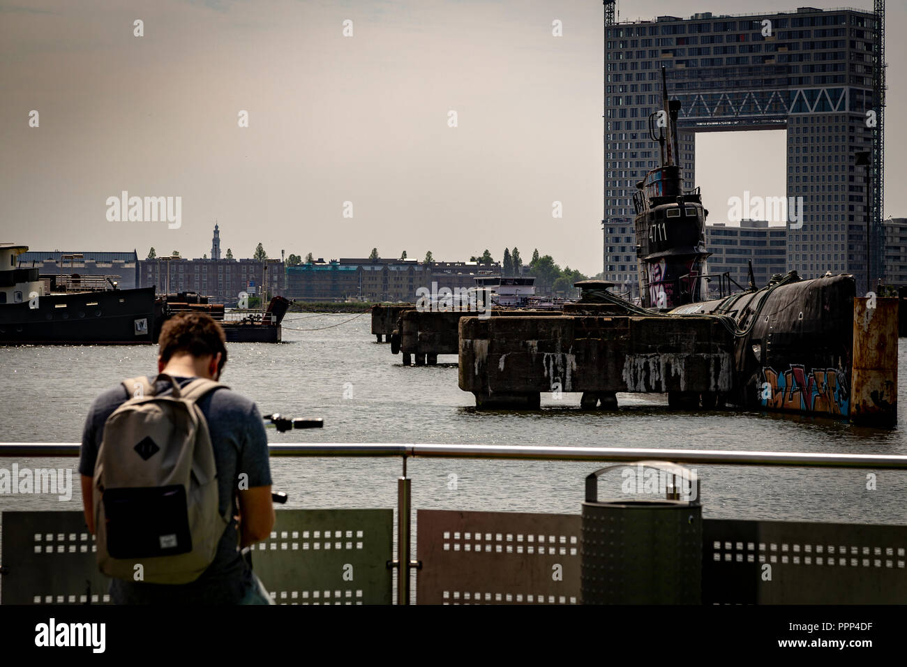 Punto Corssing a Amsterdam, Paesi Bassi Foto Stock