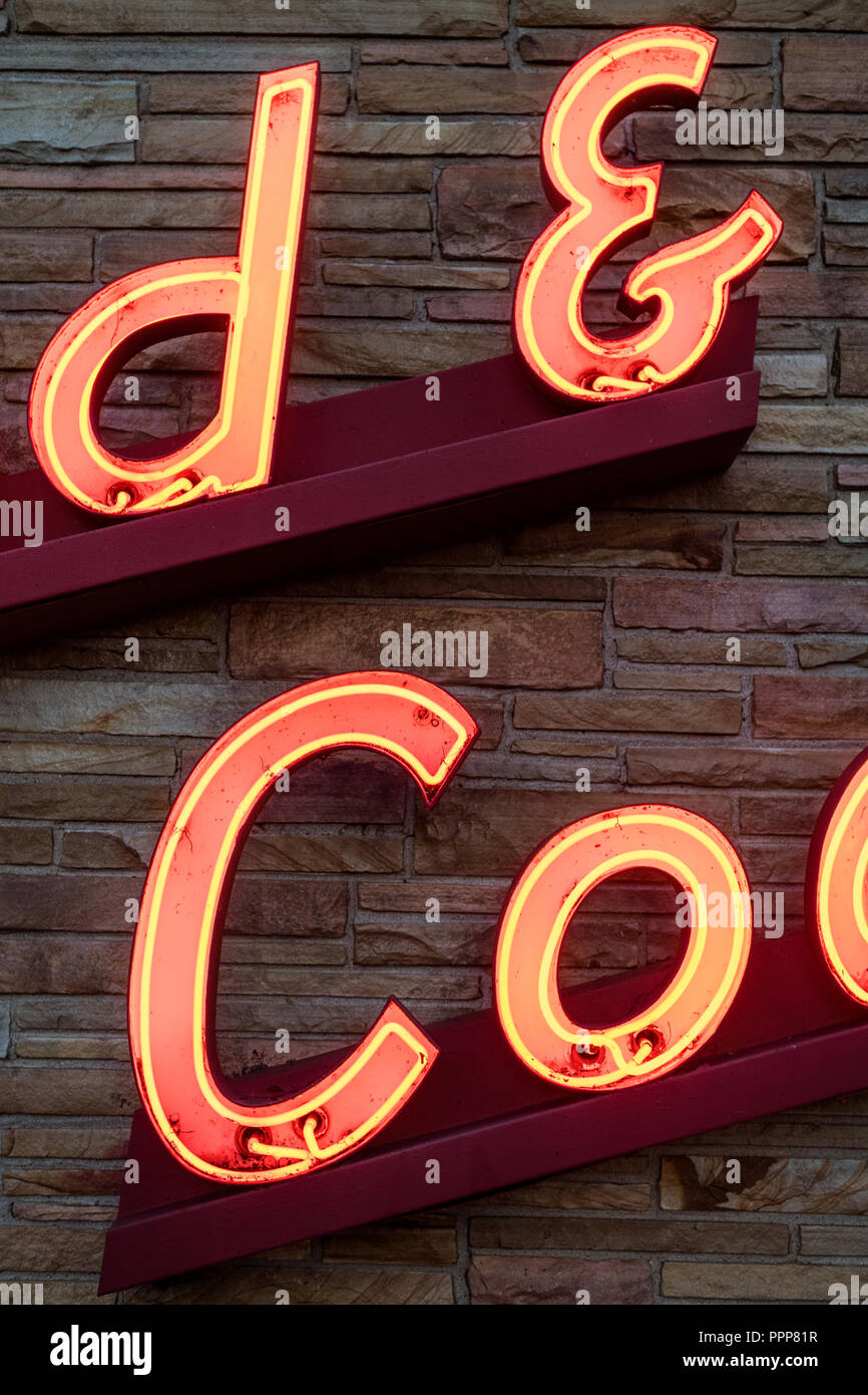 Hob Nob Supper Club vintage insegne al neon Foto Stock