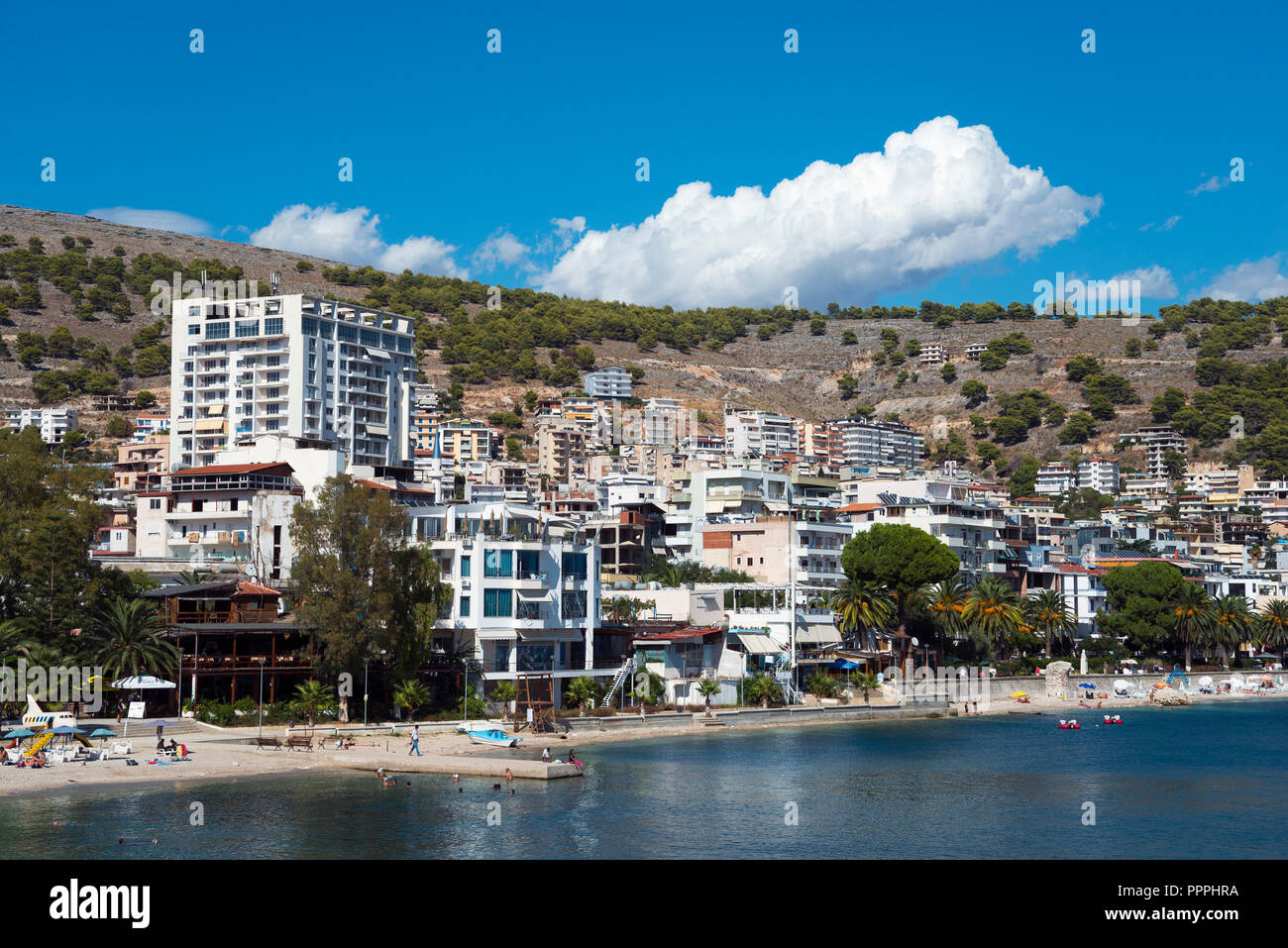 Saranda, Riviera, Mar Ionio, Albania Foto Stock