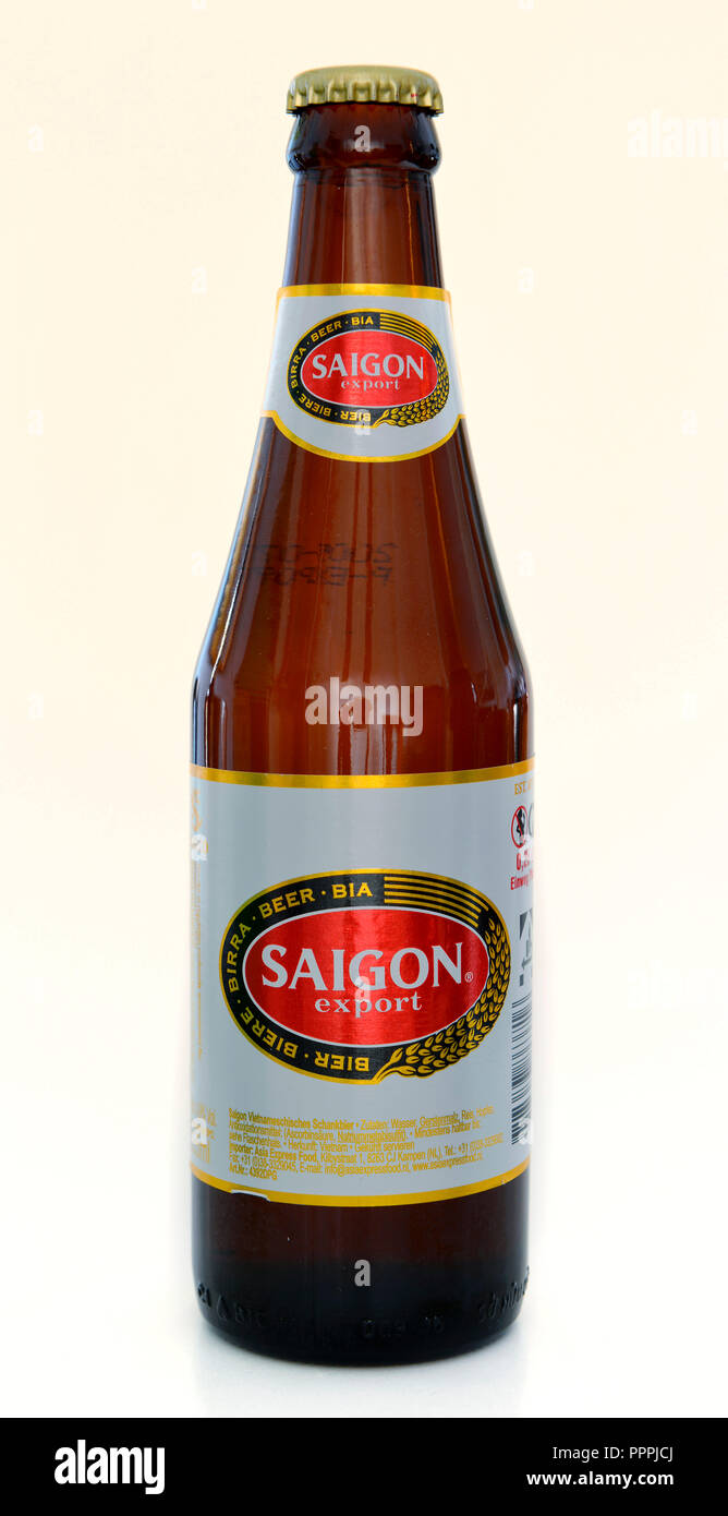 Flasche, Saigon esportare Bier, Vietnam Foto Stock